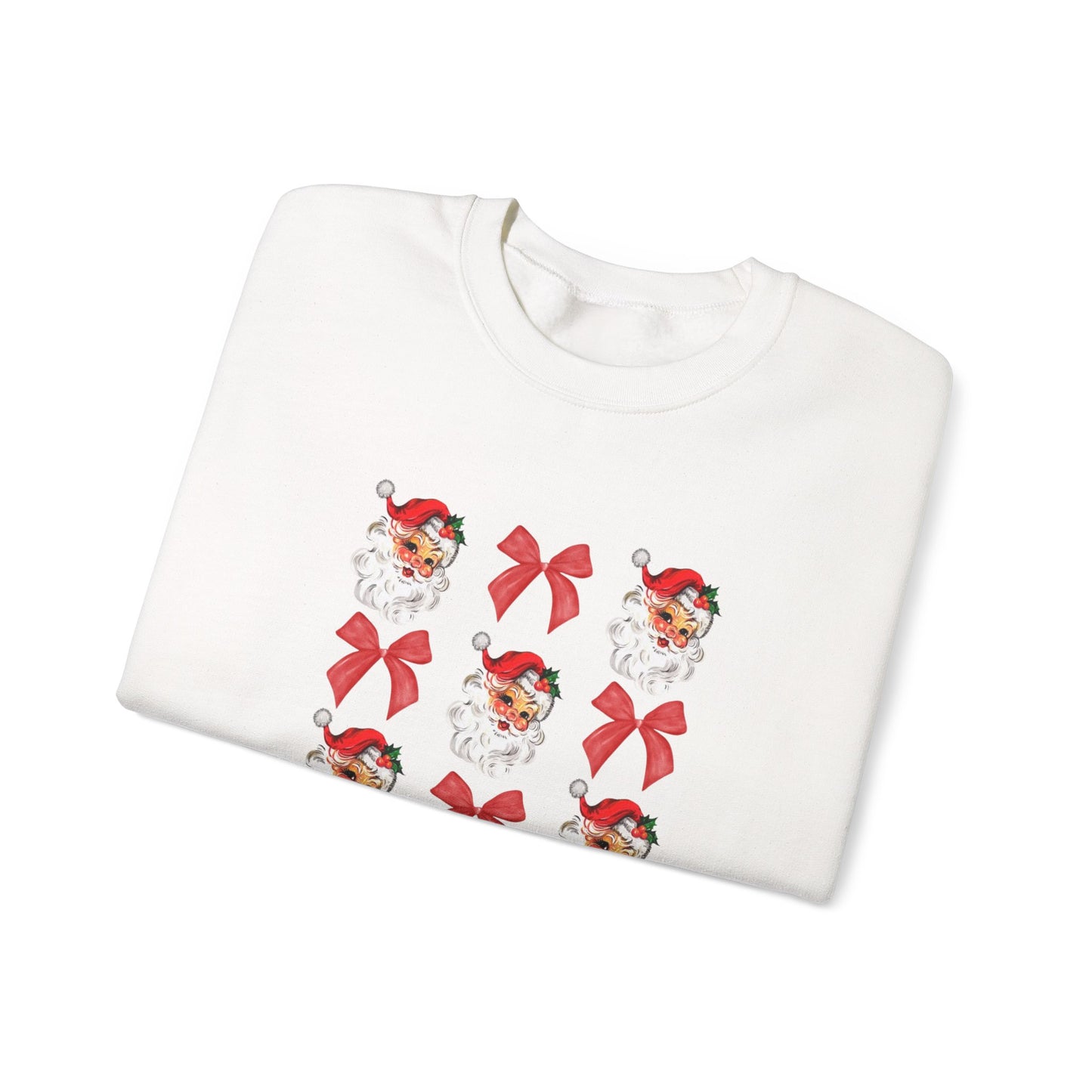 Christmas Bows & Santa Unisex Heavy Blend™ Crewneck Sweatshirt