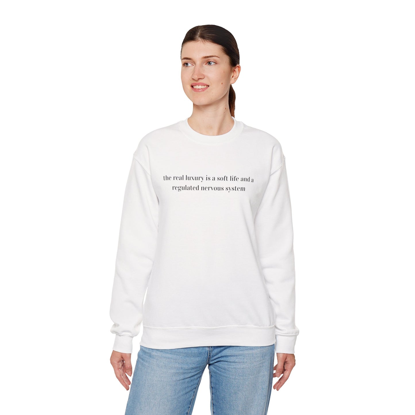 The real luxury in life Unisex Heavy Blend™ Crewneck Sweatshirt