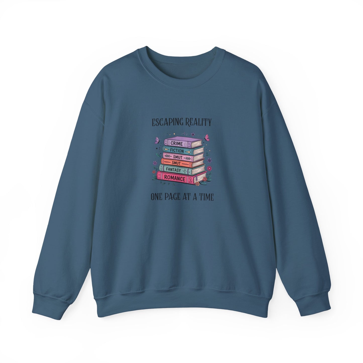 Escaping Reality One Page At A Time Heavy Blend™ Crewneck Sweatshirt