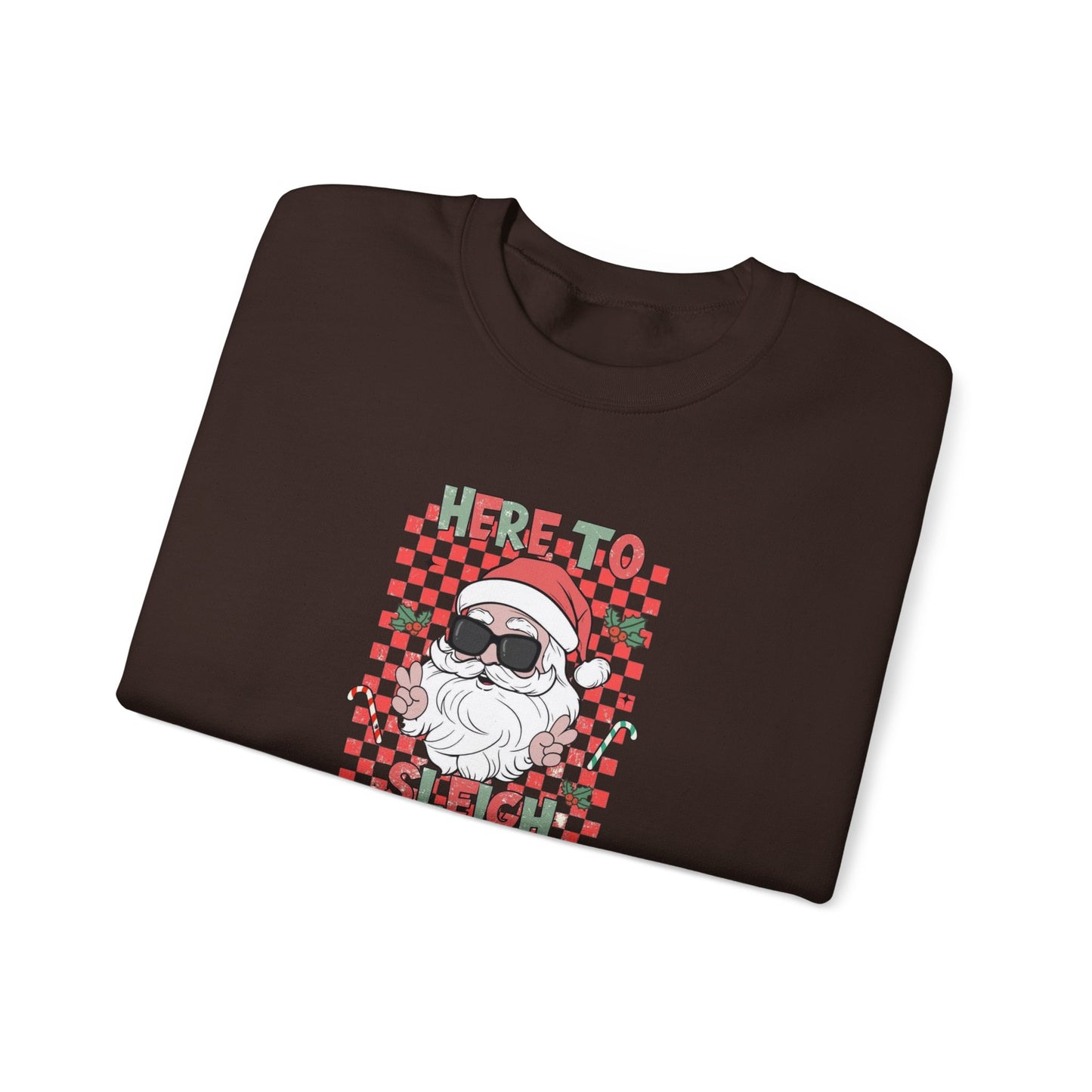 Here To Sleigh Heavy Blend™ Crewneck Sweatshirt