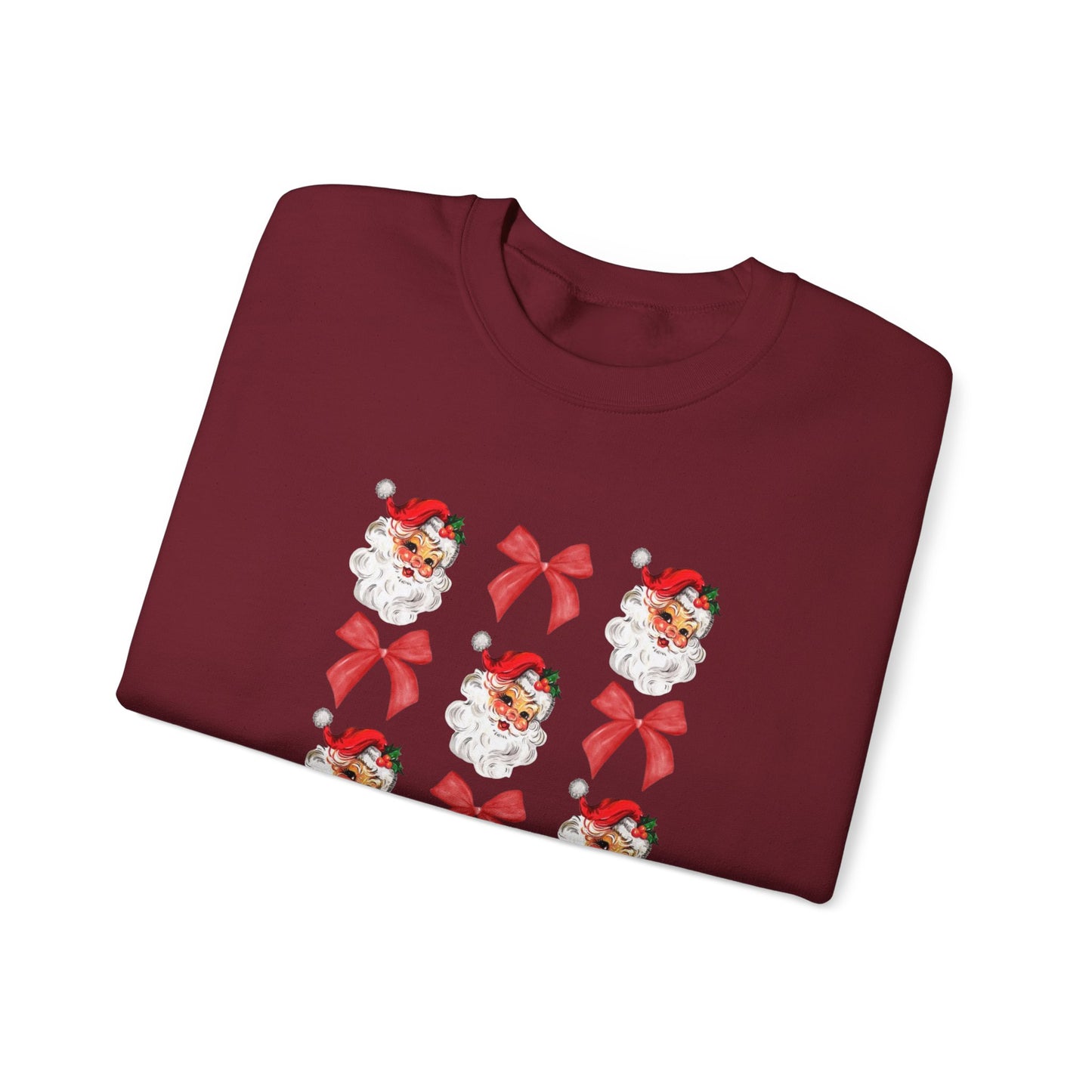 Christmas Bows & Santa Unisex Heavy Blend™ Crewneck Sweatshirt