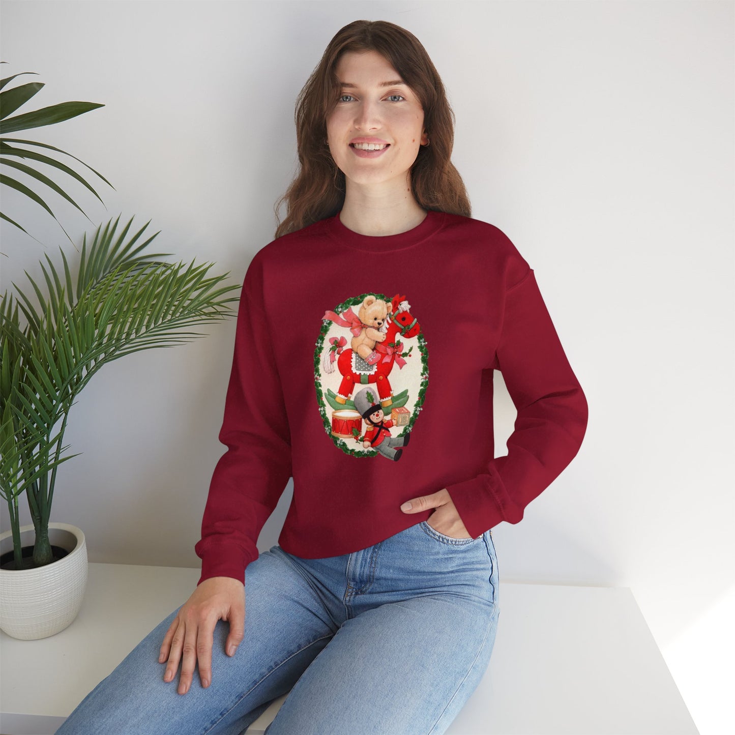 Vintage Christmas Toys Unisex Heavy Blend™ Crewneck Sweatshirt