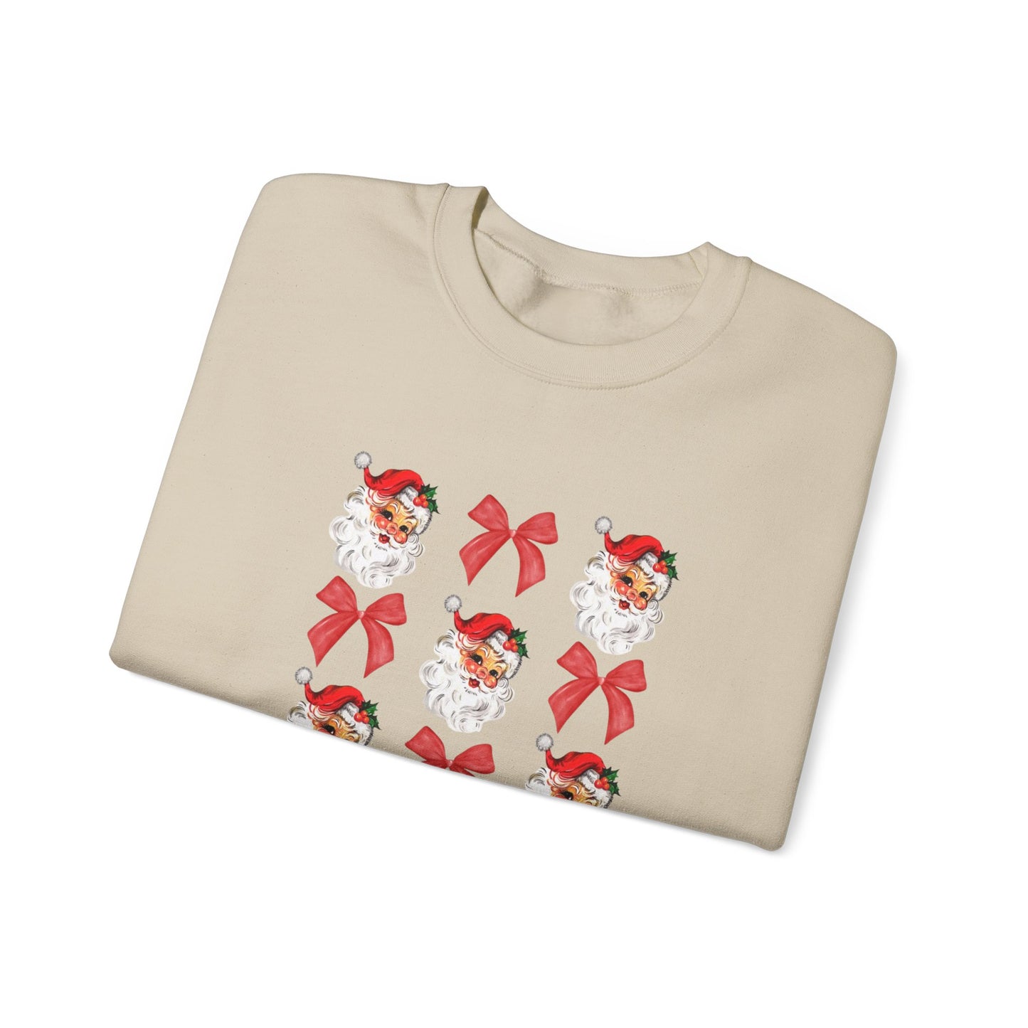 Christmas Bows & Santa Unisex Heavy Blend™ Crewneck Sweatshirt