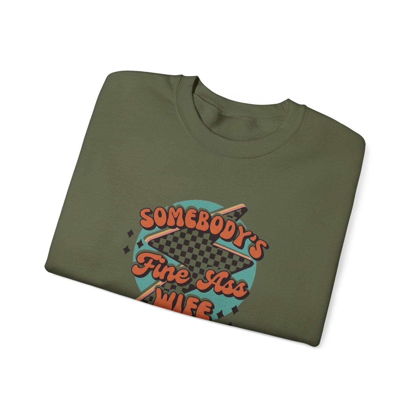 Somebody's Fine A** Wife Heavy Blend™ Crewneck Sweatshirt