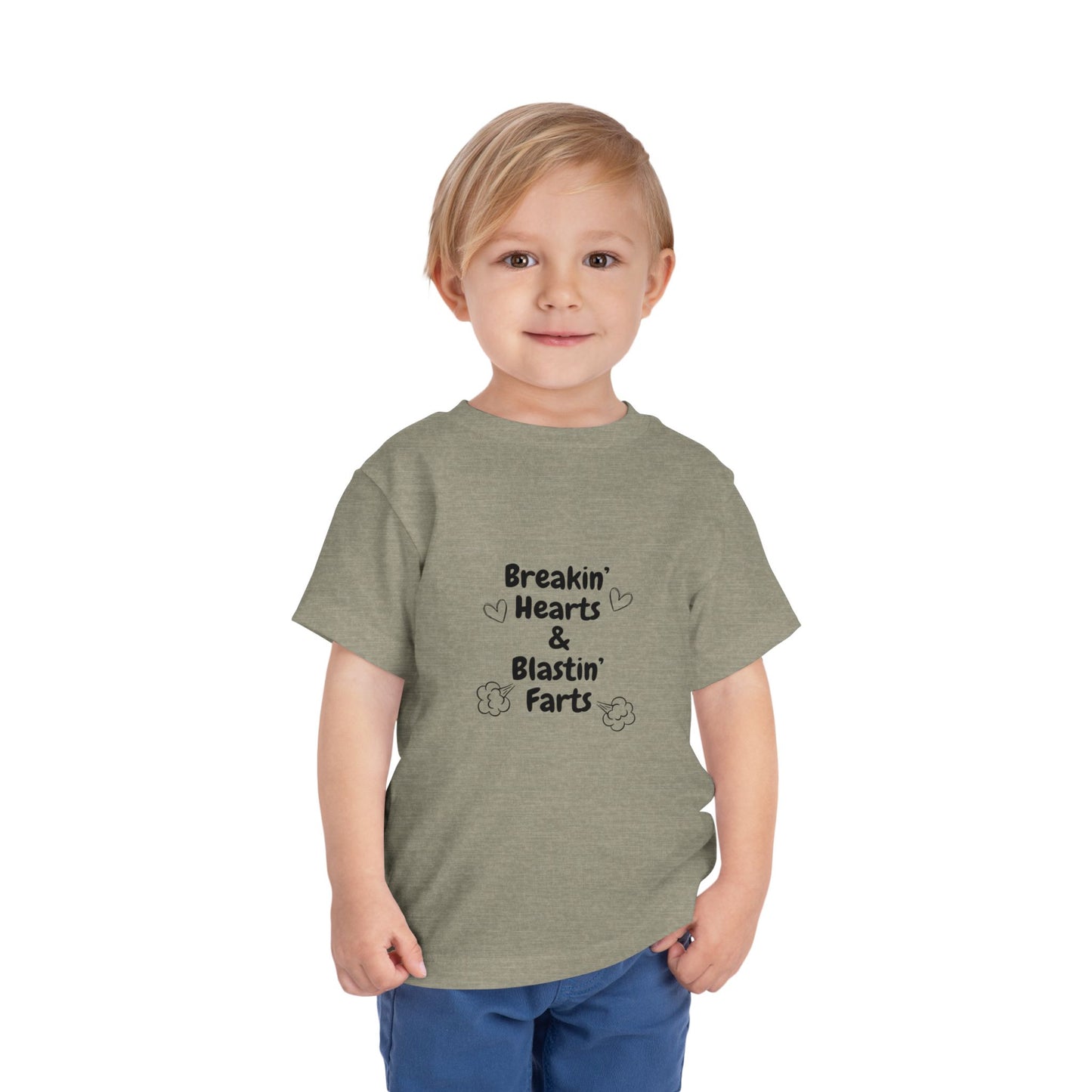 Breakin Hearts & Blastin Farts Toddler Short Sleeve Tee