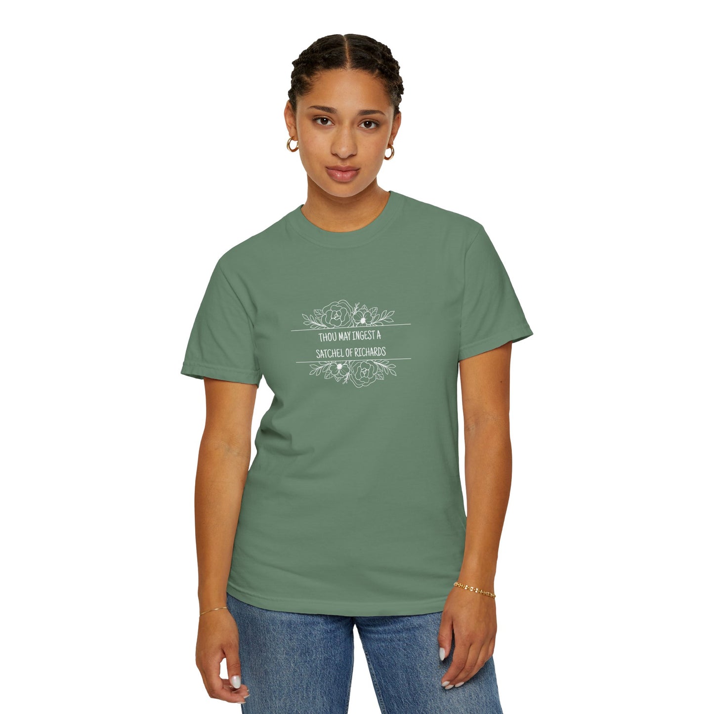 Thou May Ingest A Satchel of Richards Unisex Garment-Dyed T-shirt