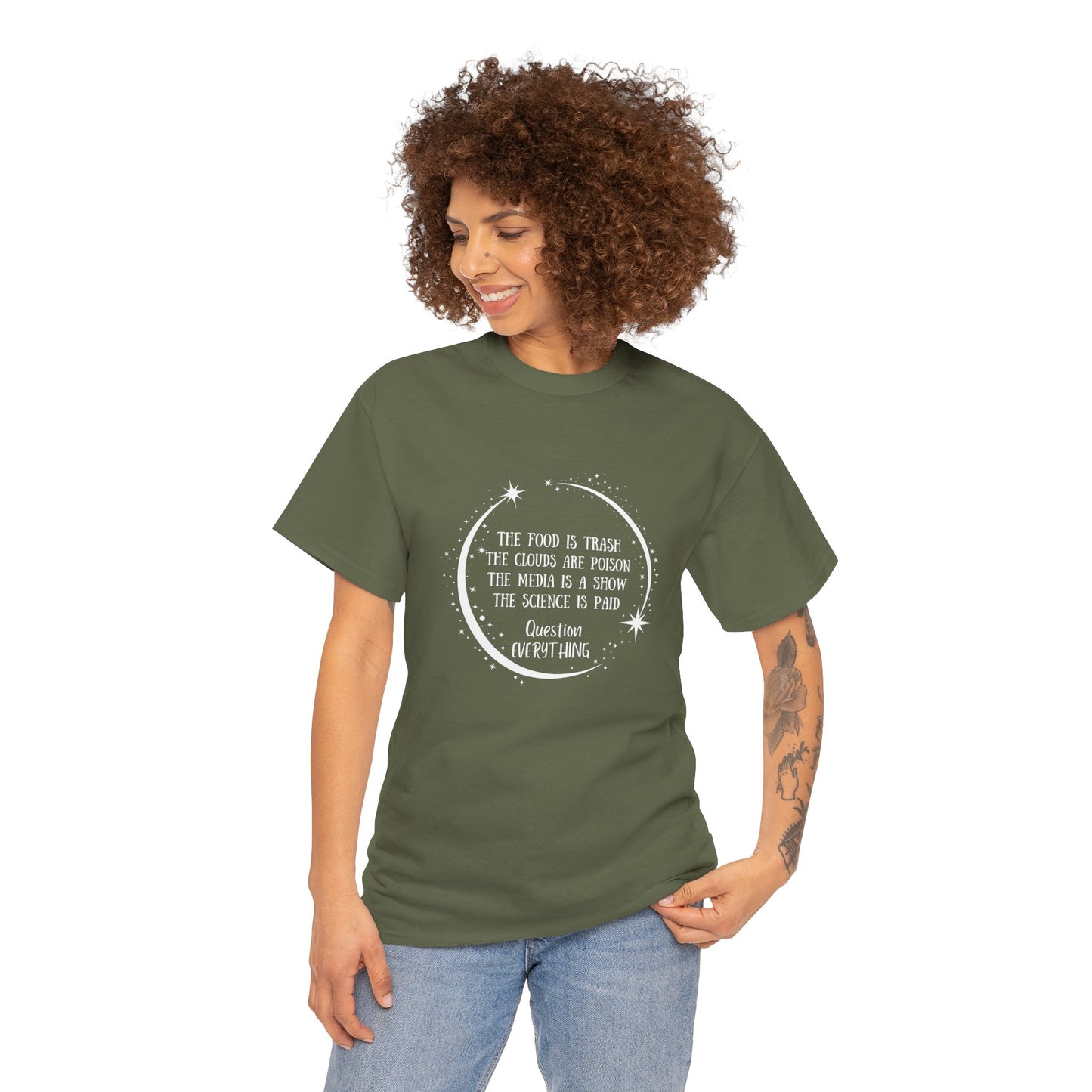 Question Everything Unisex Heavy Cotton Tee