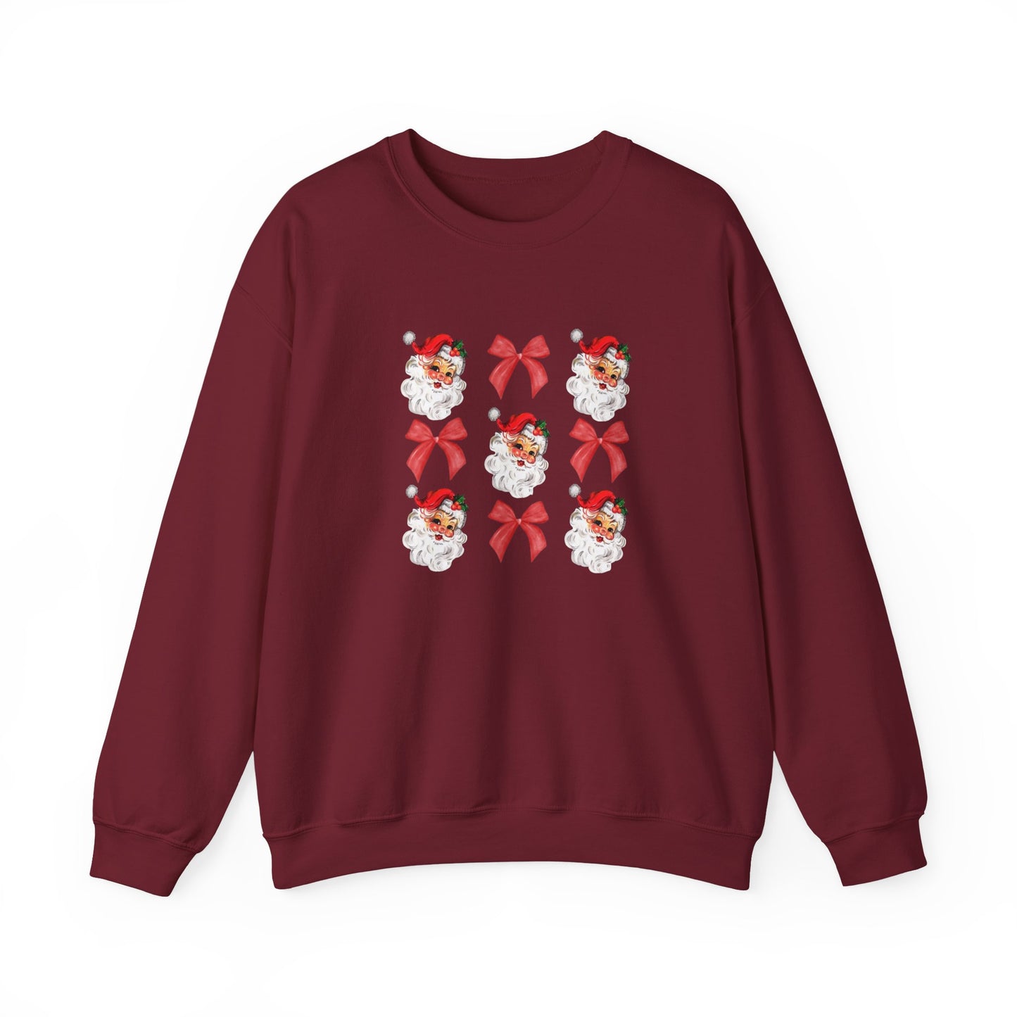 Christmas Bows & Santa Unisex Heavy Blend™ Crewneck Sweatshirt