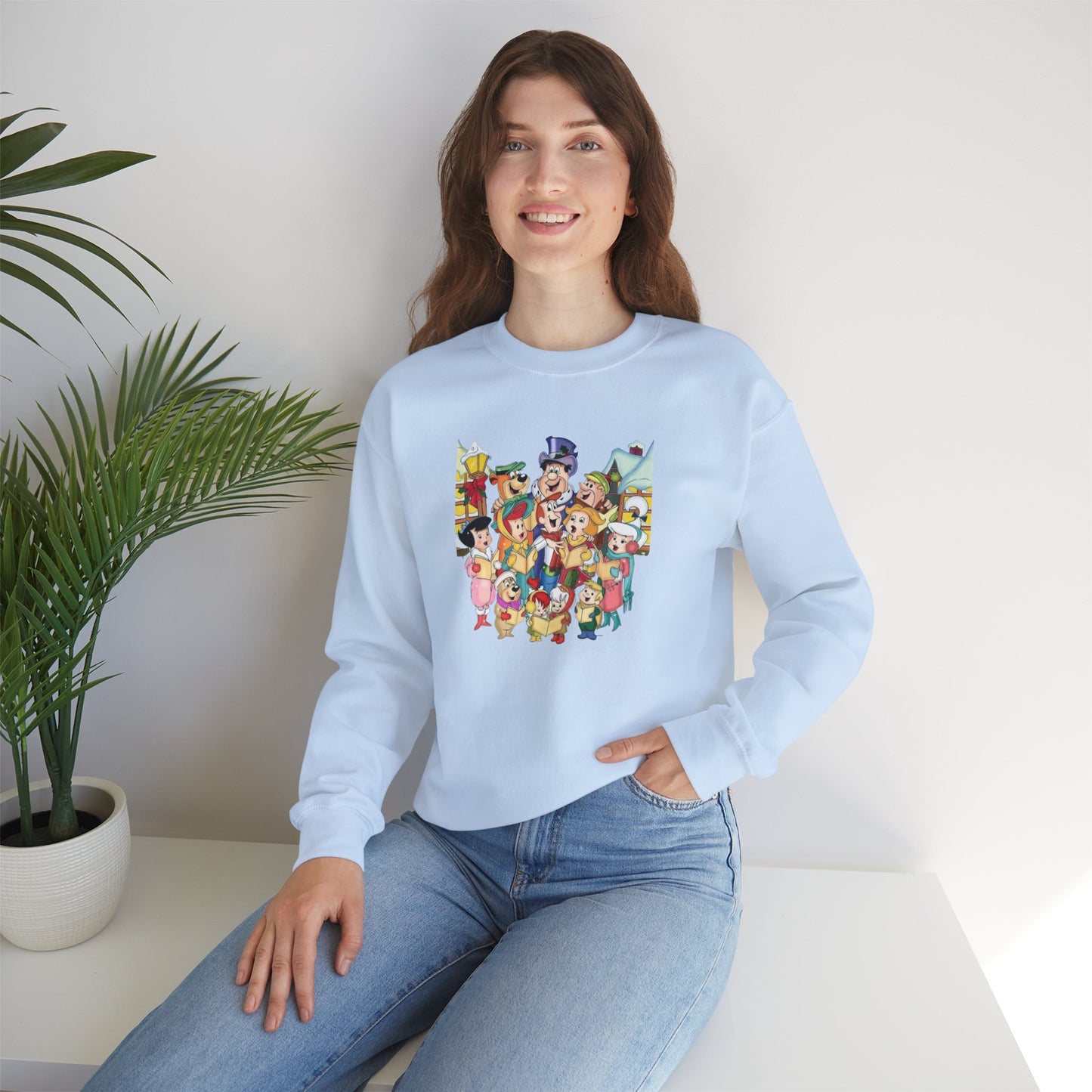 Vintage Cartoon Christmas Unisex Heavy Blend™ Crewneck Sweatshirt