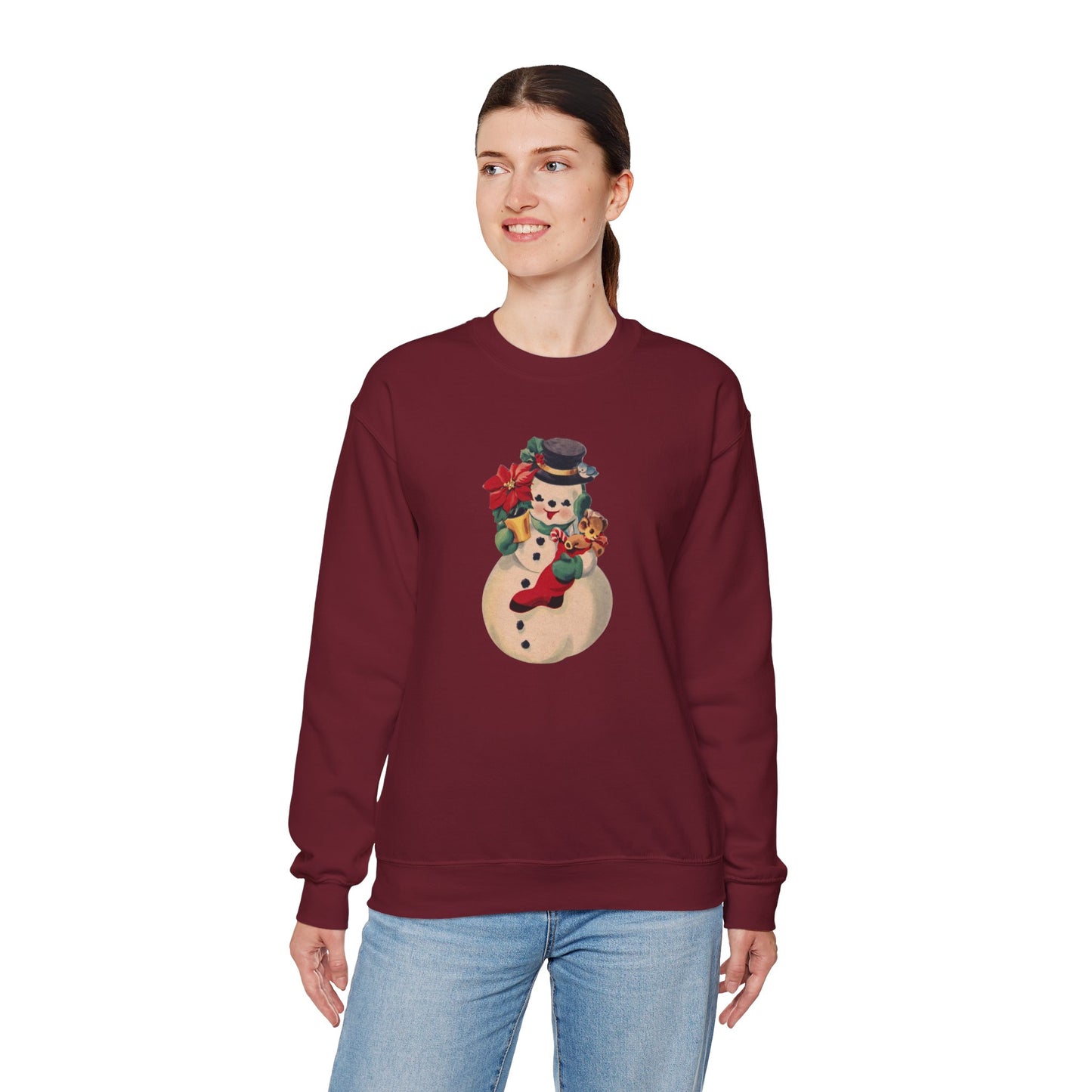 Vintage Snowman Unisex Heavy Blend™ Crewneck Sweatshirt