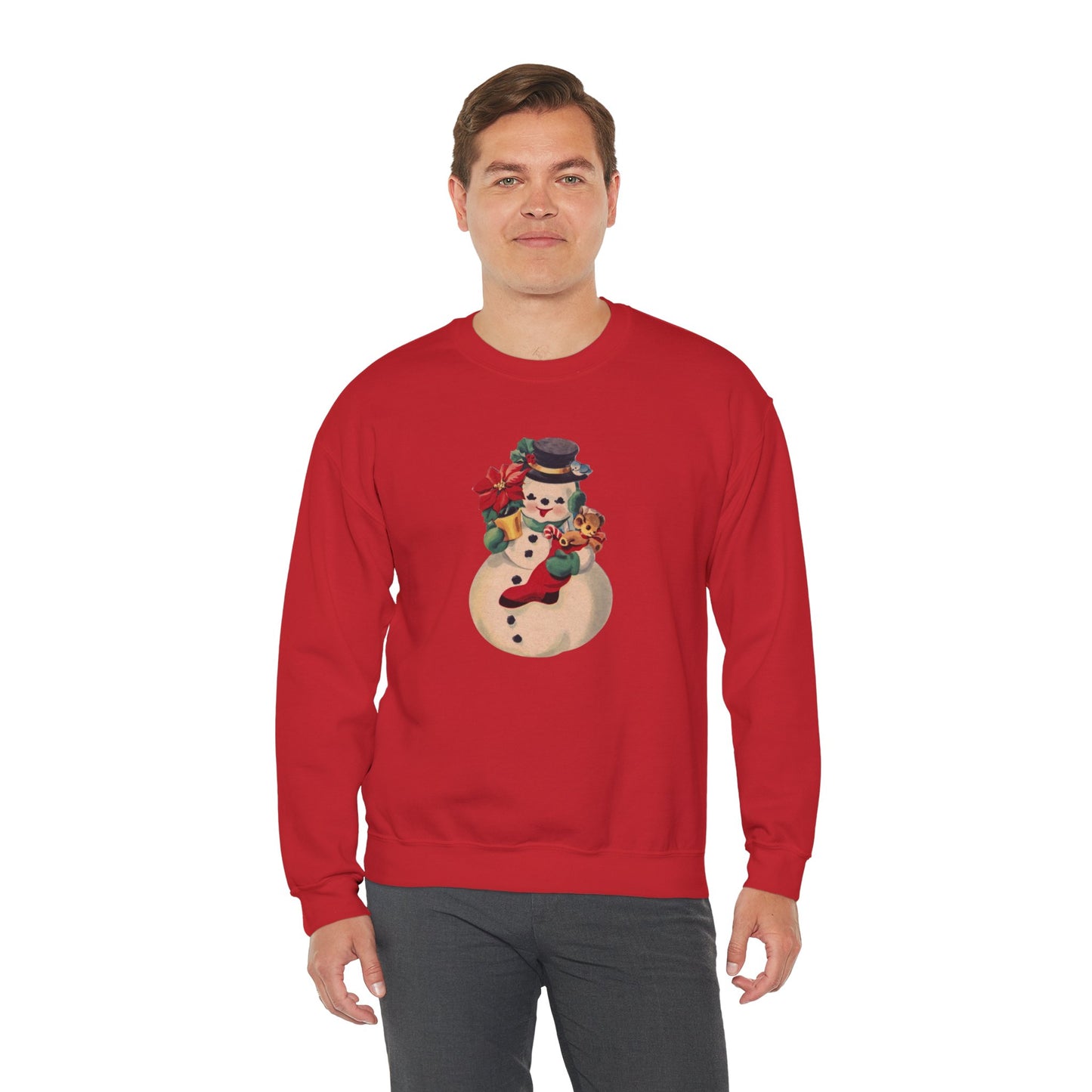 Vintage Snowman Unisex Heavy Blend™ Crewneck Sweatshirt