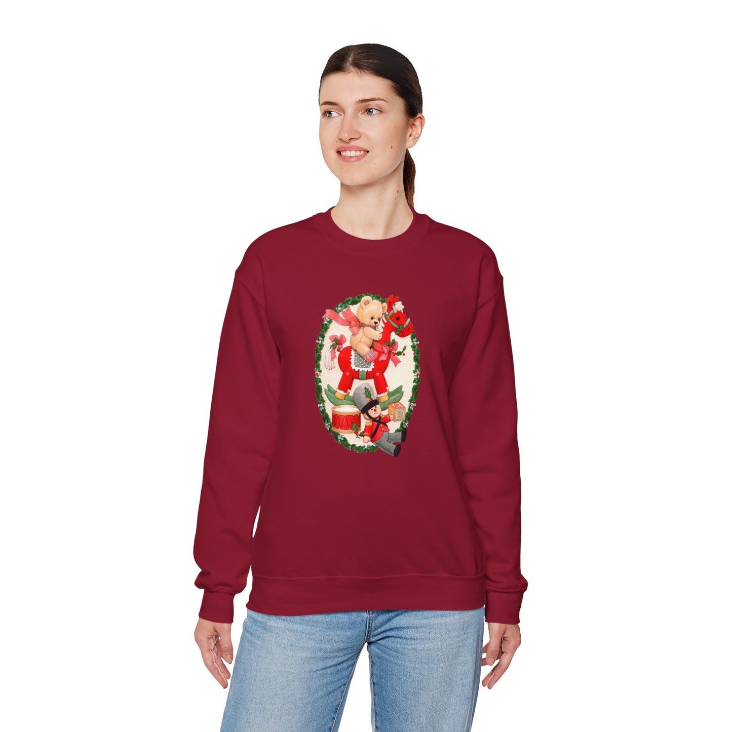 Vintage Christmas Toys Unisex Heavy Blend™ Crewneck Sweatshirt