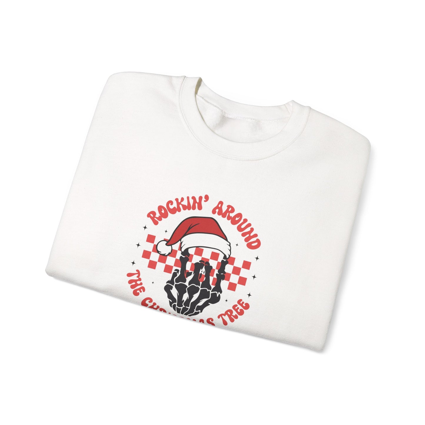 Rockin Around The Christmas Tree Unisex Heavy Blend™ Crewneck Sweatshirt