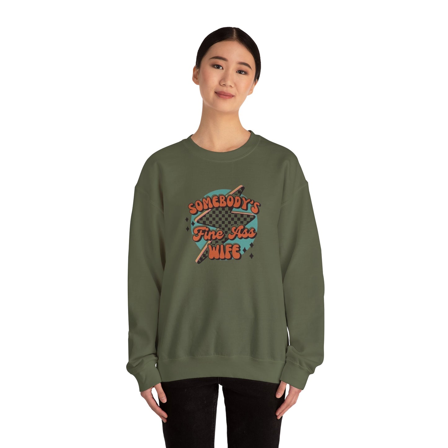 Somebody's Fine A** Wife Heavy Blend™ Crewneck Sweatshirt