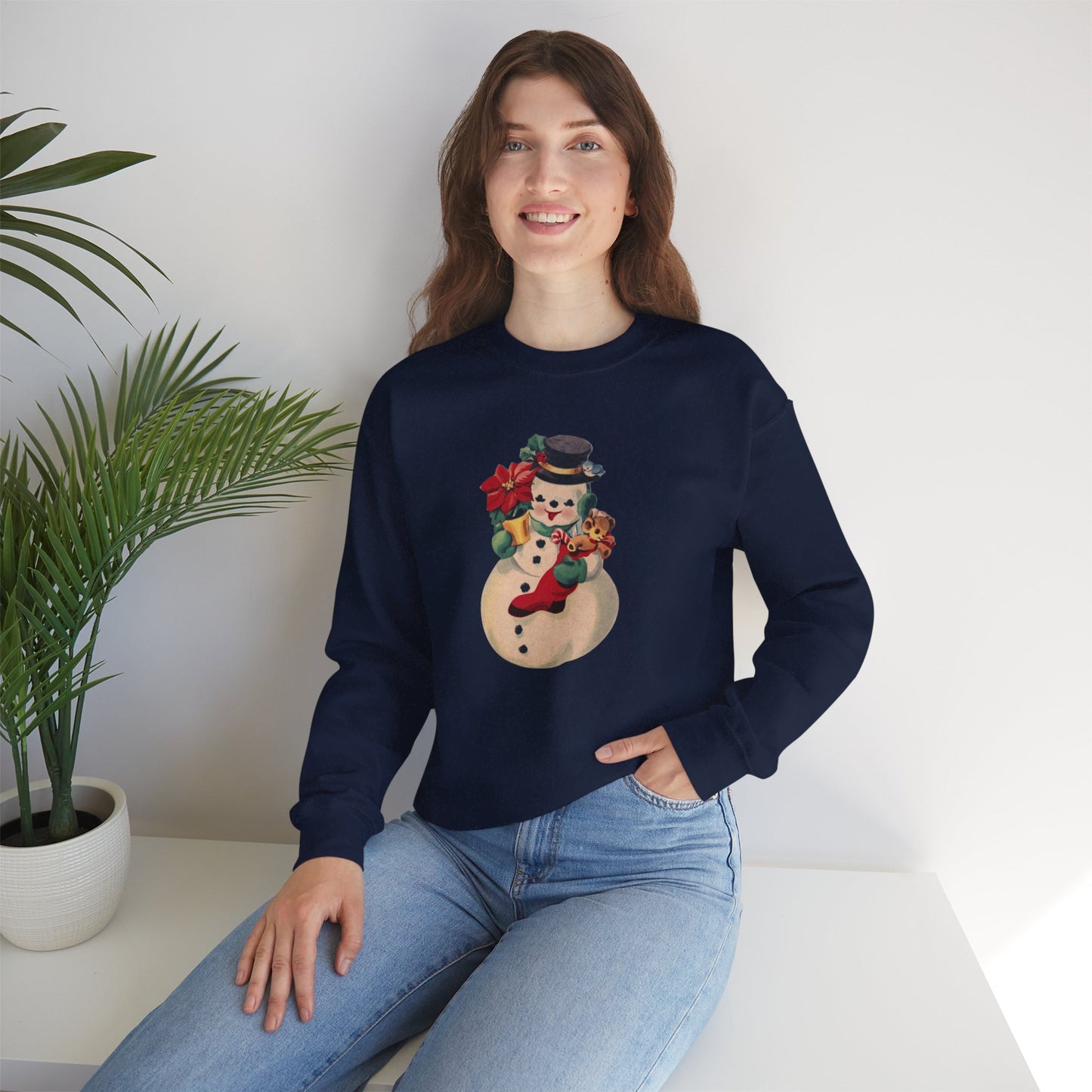 Vintage Snowman Unisex Heavy Blend™ Crewneck Sweatshirt