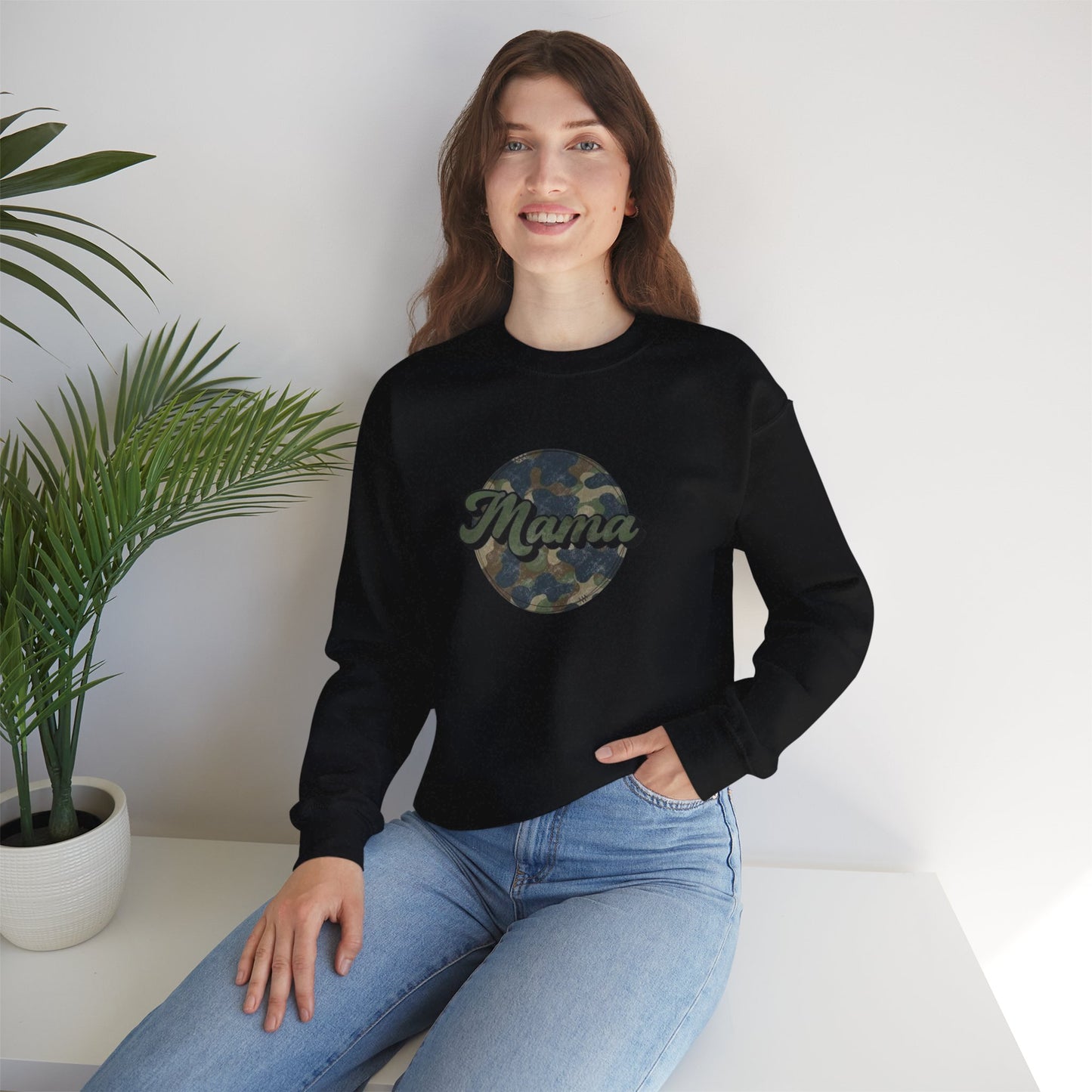 Mama Camo Heavy Blend™ Crewneck Sweatshirt