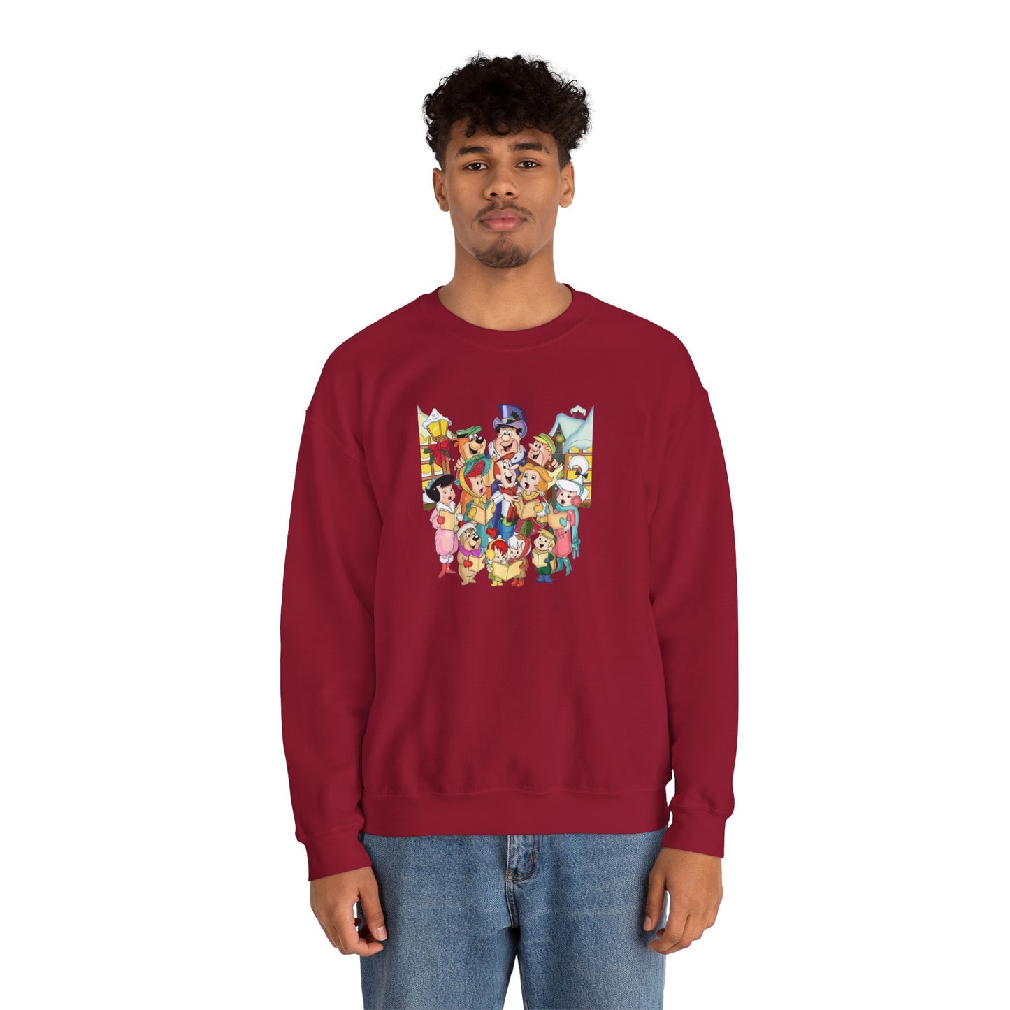 Vintage Cartoon Christmas Unisex Heavy Blend™ Crewneck Sweatshirt