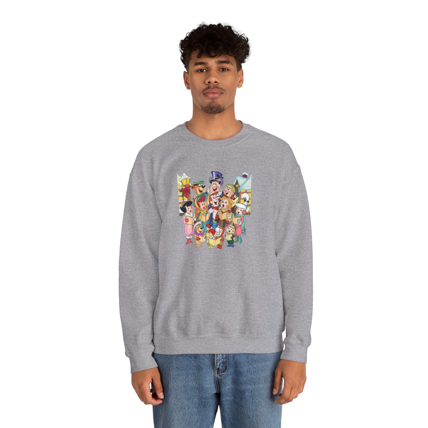 Vintage Cartoon Christmas Unisex Heavy Blend™ Crewneck Sweatshirt
