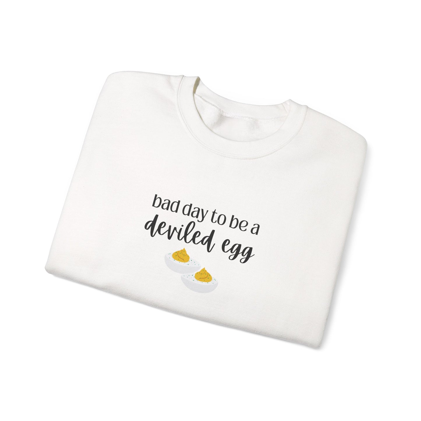 Bad Day to be a Deviled Egg Unisex Heavy Blend™ Crewneck Sweatshirt