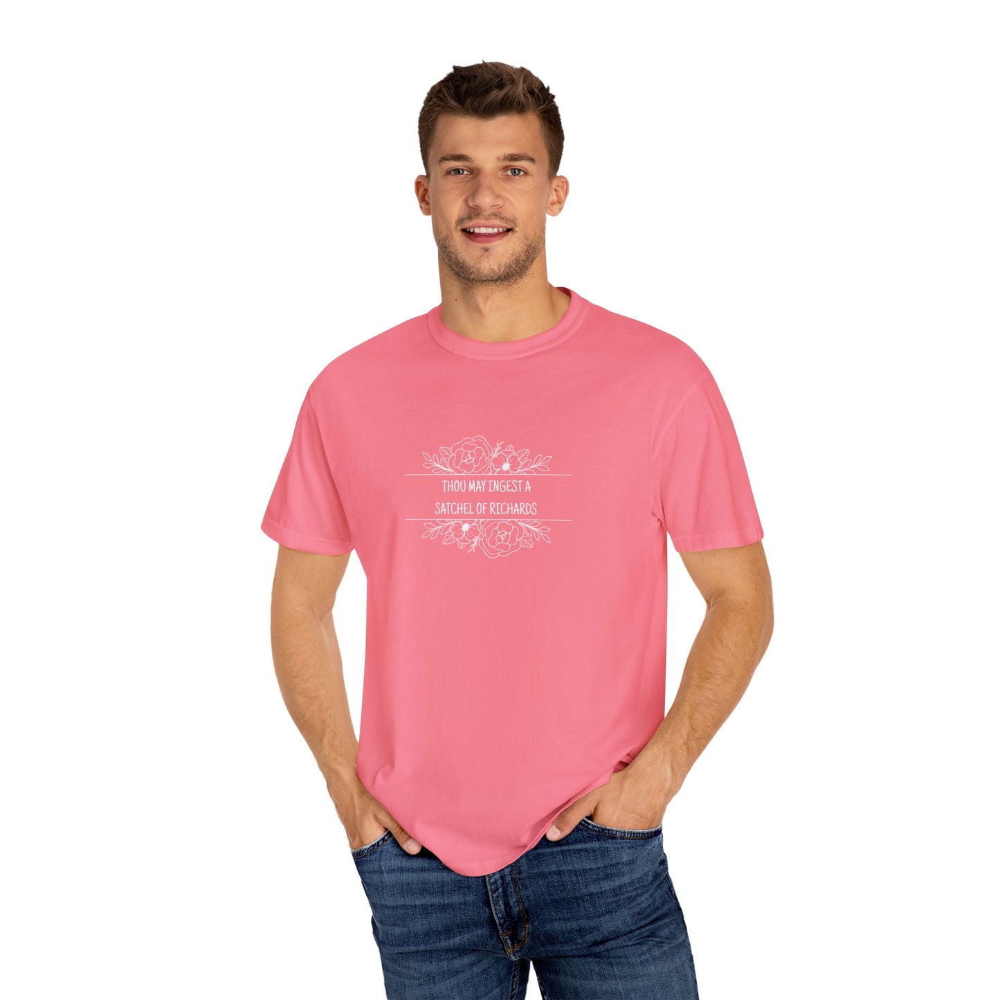 Thou May Ingest A Satchel of Richards Unisex Garment-Dyed T-shirt
