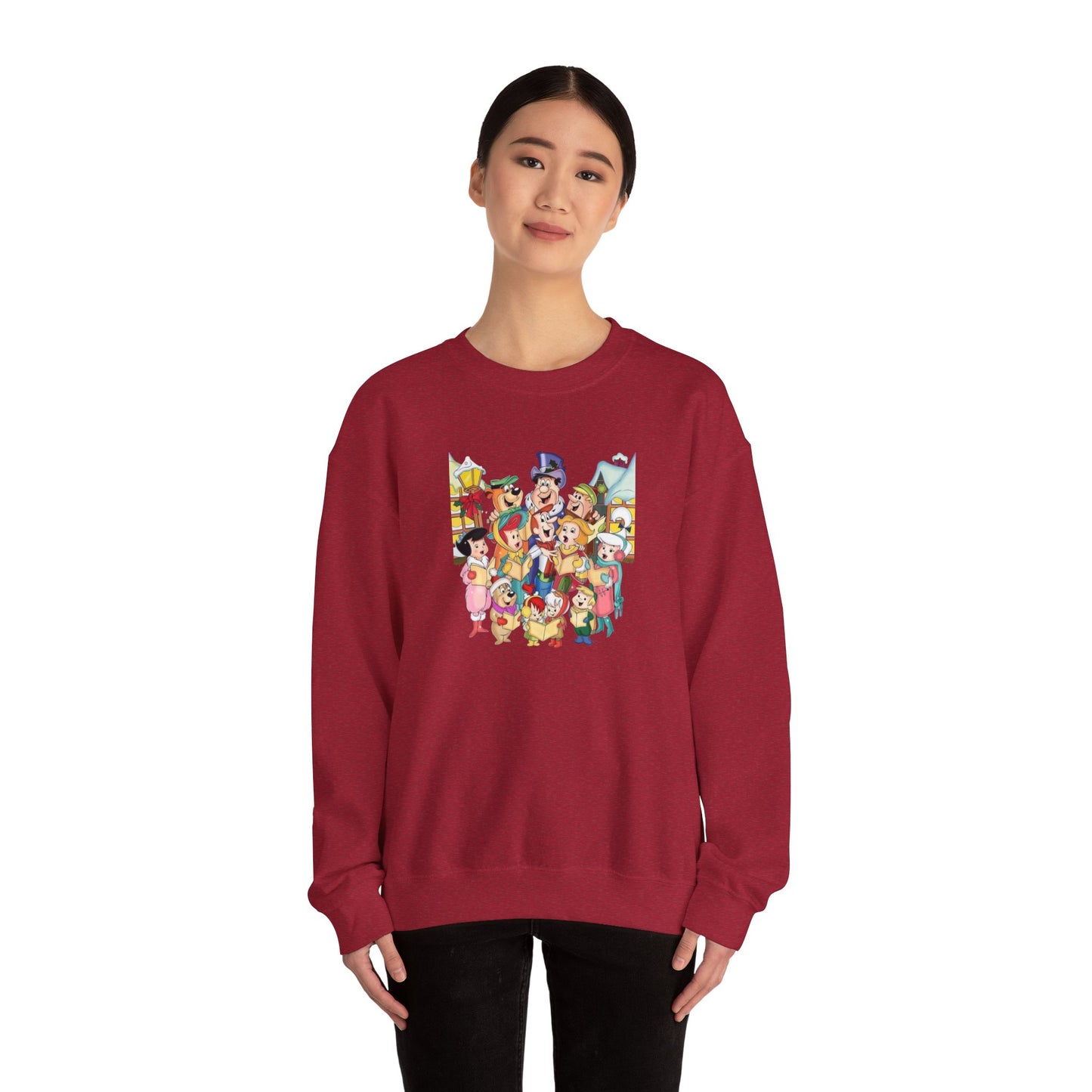 Vintage Cartoon Christmas Unisex Heavy Blend™ Crewneck Sweatshirt