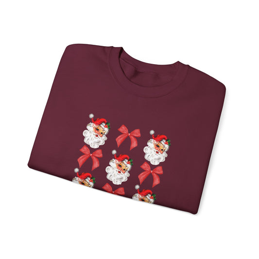 Christmas Bows & Santa Unisex Heavy Blend™ Crewneck Sweatshirt