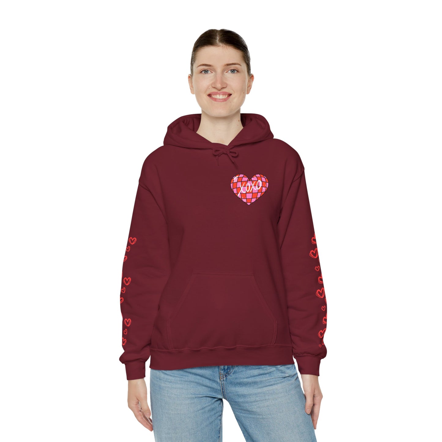 XOXO Hearts Unisex Heavy Blend™ Hooded Sweatshirt