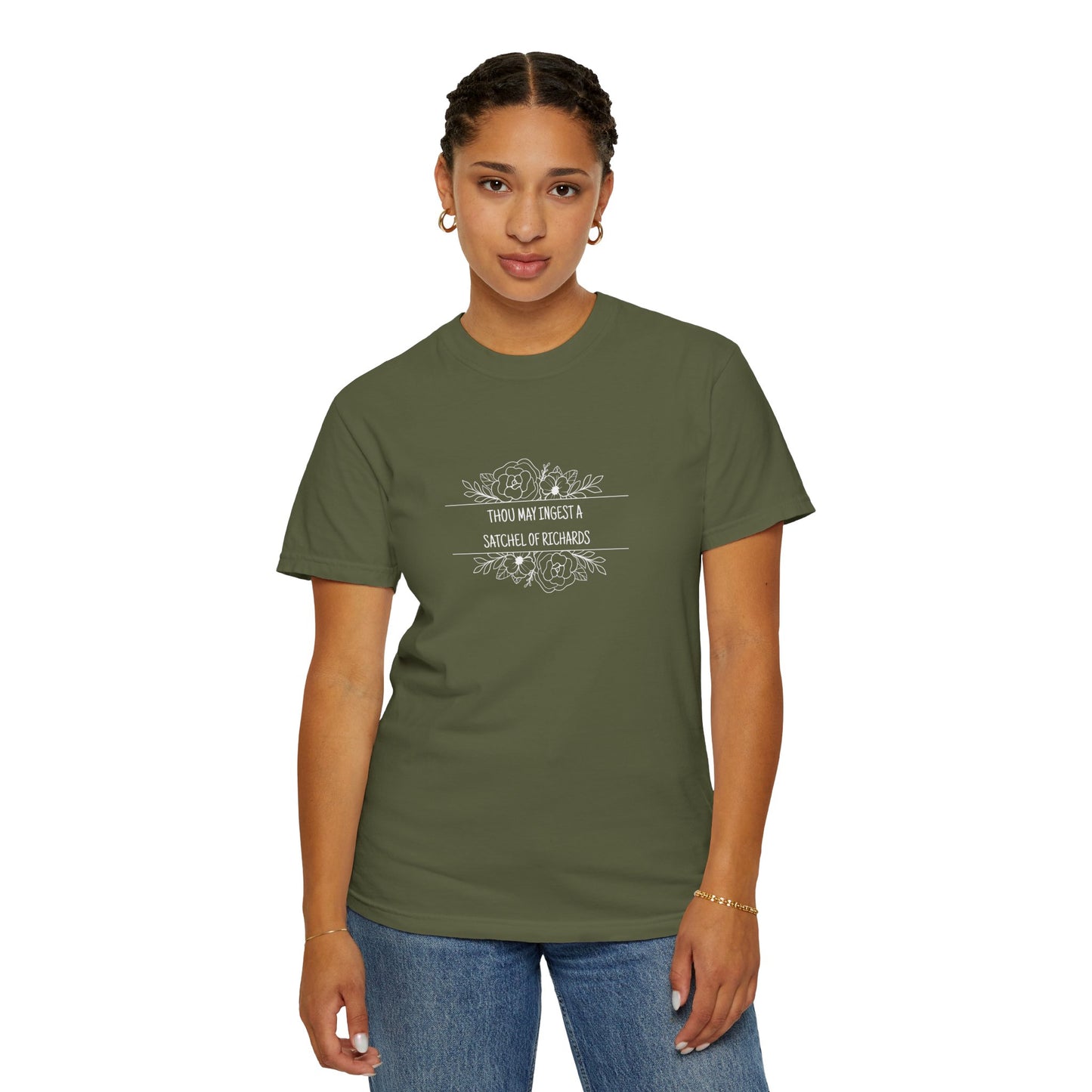 Thou May Ingest A Satchel of Richards Unisex Garment-Dyed T-shirt