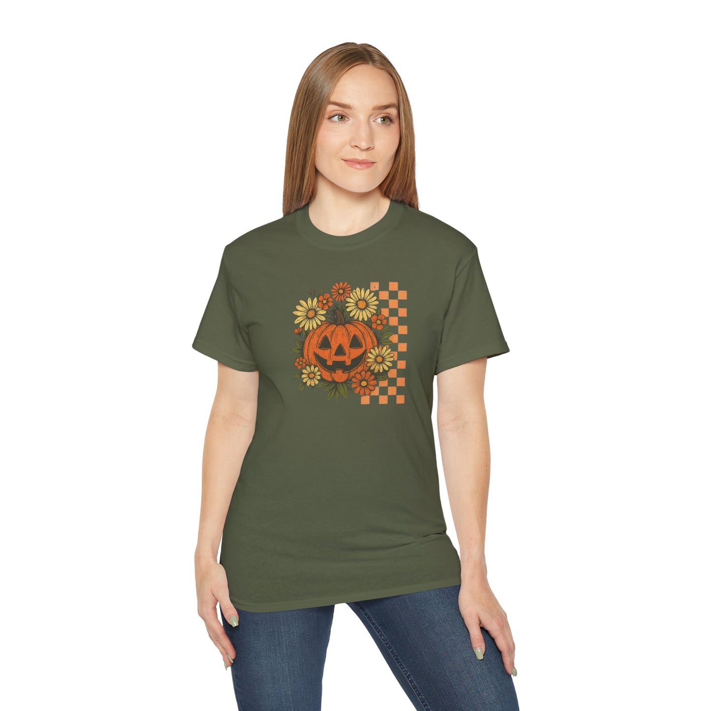 Checkered Jack O' Lantern Ultra Cotton Tee