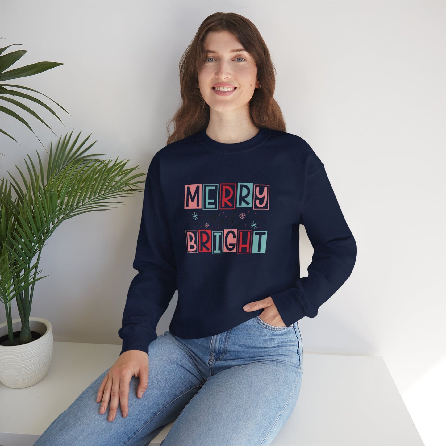 Merry & Bright Unisex Heavy Blend™ Crewneck Sweatshirt