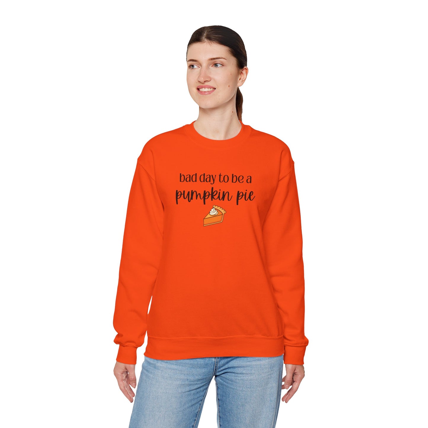Bad Day to be a Pumpkin Pie Unisex Heavy Blend™ Crewneck Sweatshirt