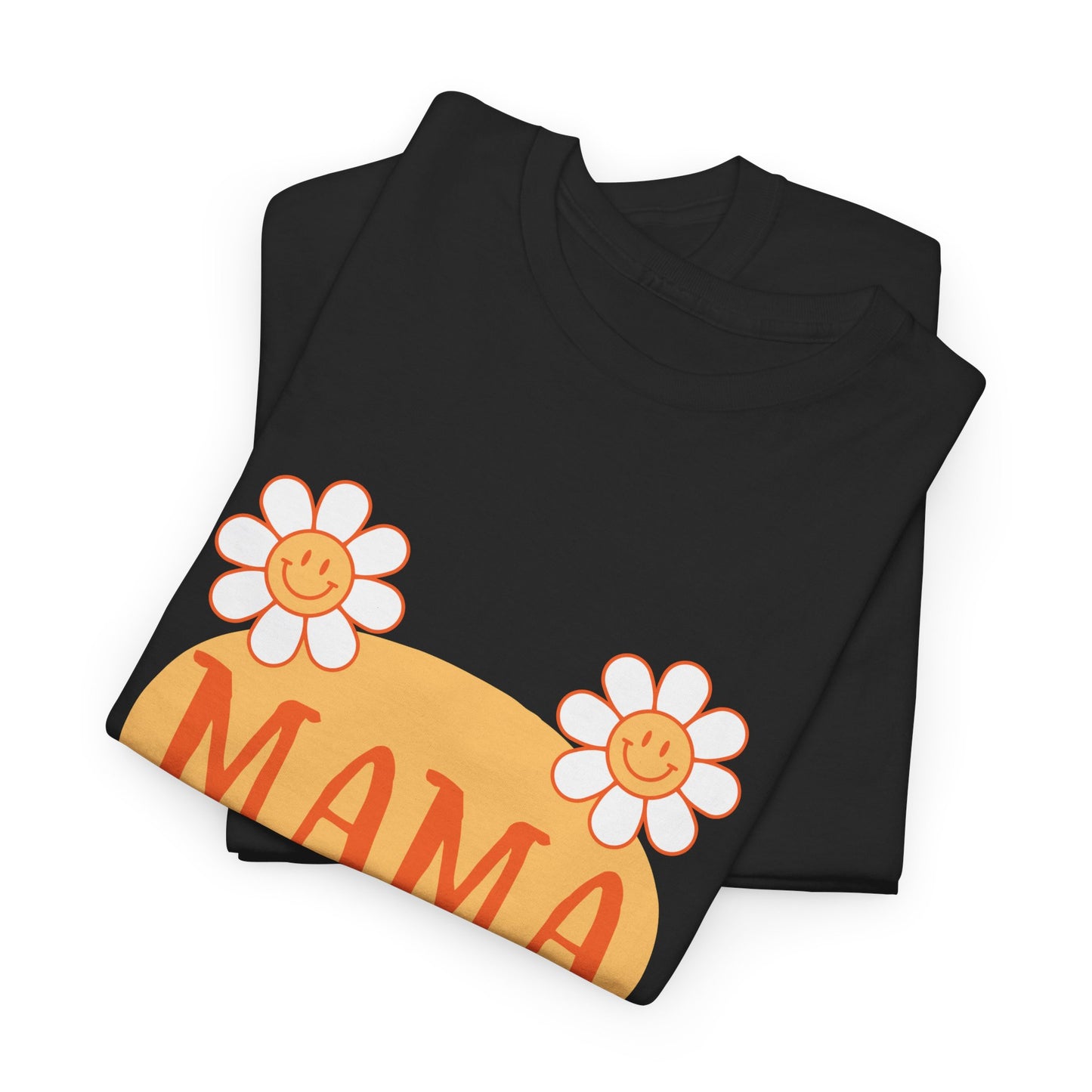 MAMA Retro Flowers Heavy Cotton Tee