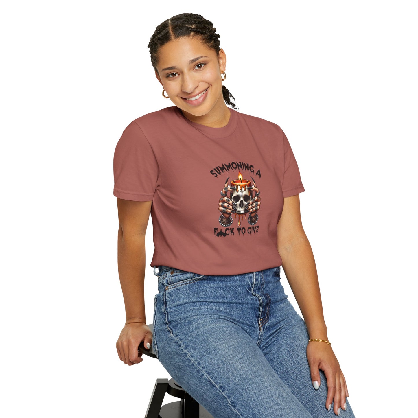 Summoning a F To Give Unisex Garment-Dyed T-shirt