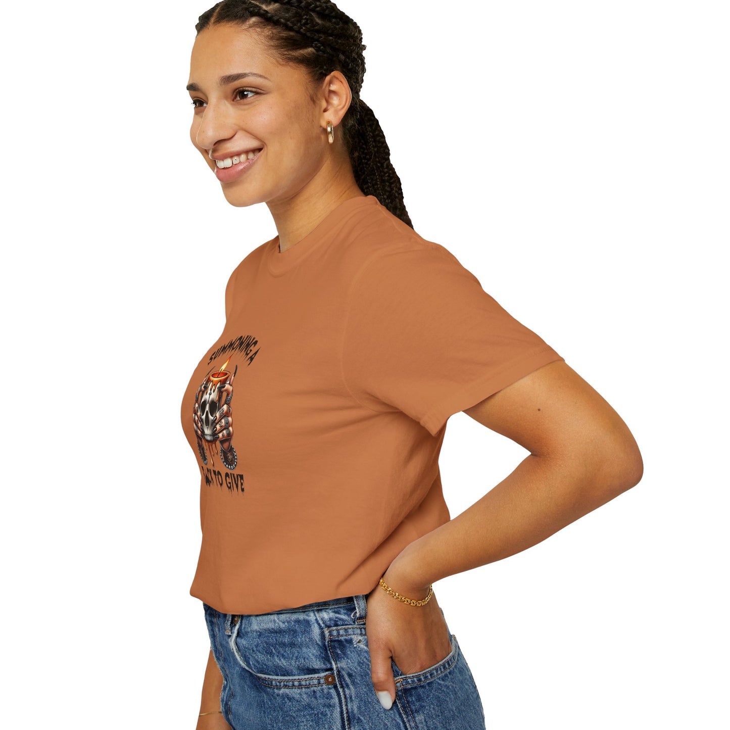 Summoning a F To Give Unisex Garment-Dyed T-shirt