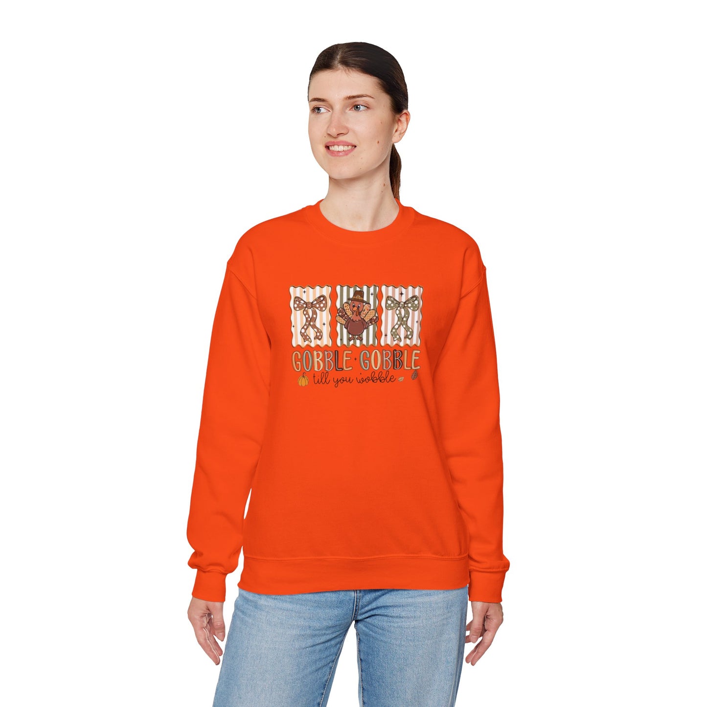 Gobble, Gobble Til You Wobble Heavy Blend™ Crewneck Sweatshirt