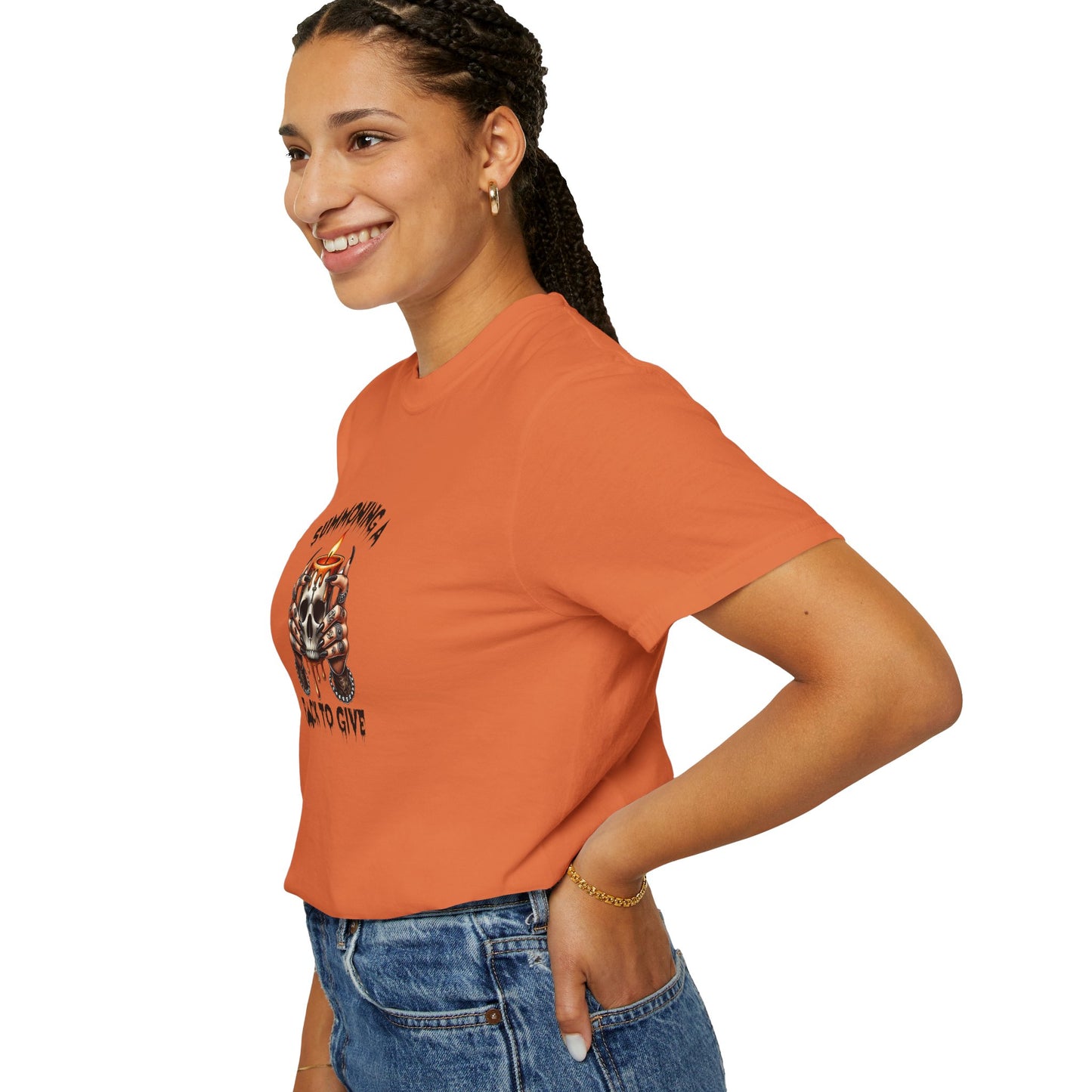 Summoning a F To Give Unisex Garment-Dyed T-shirt