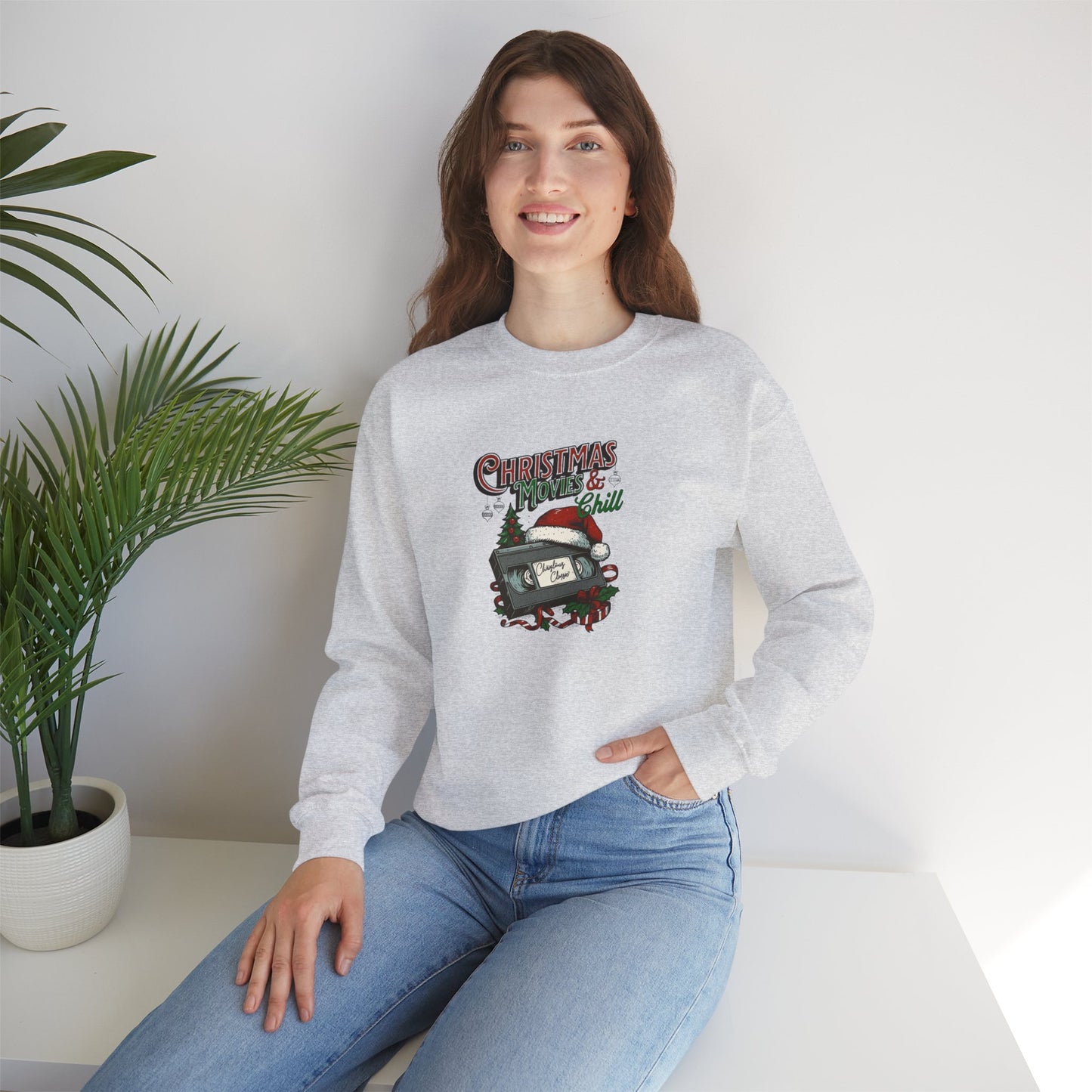Christmas Movies & Chill Heavy Blend™ Crewneck Sweatshirt