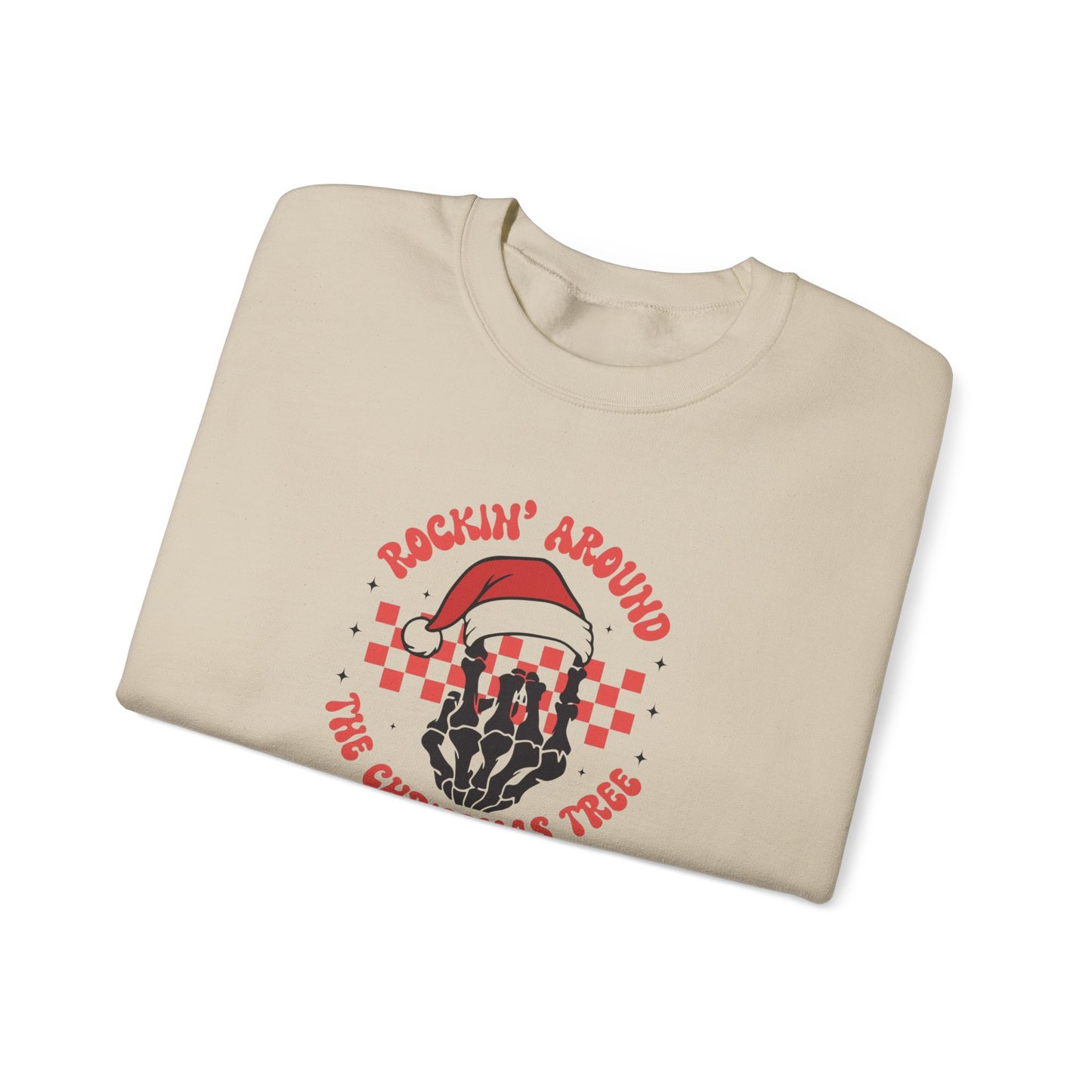 Rockin Around The Christmas Tree Unisex Heavy Blend™ Crewneck Sweatshirt
