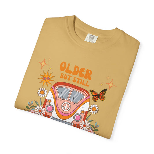 Older But Still Running Against The Wind Unisex Garment-Dyed T-shirt