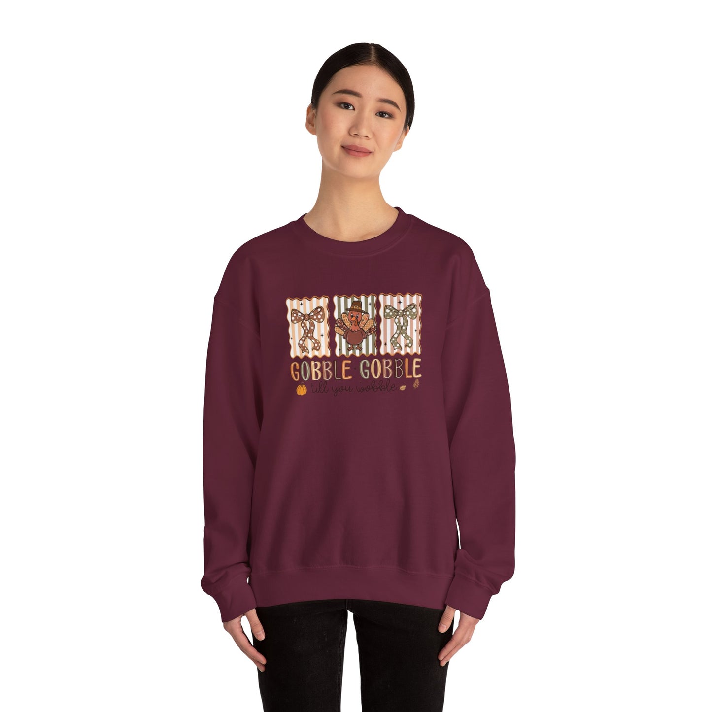 Gobble, Gobble Til You Wobble Heavy Blend™ Crewneck Sweatshirt