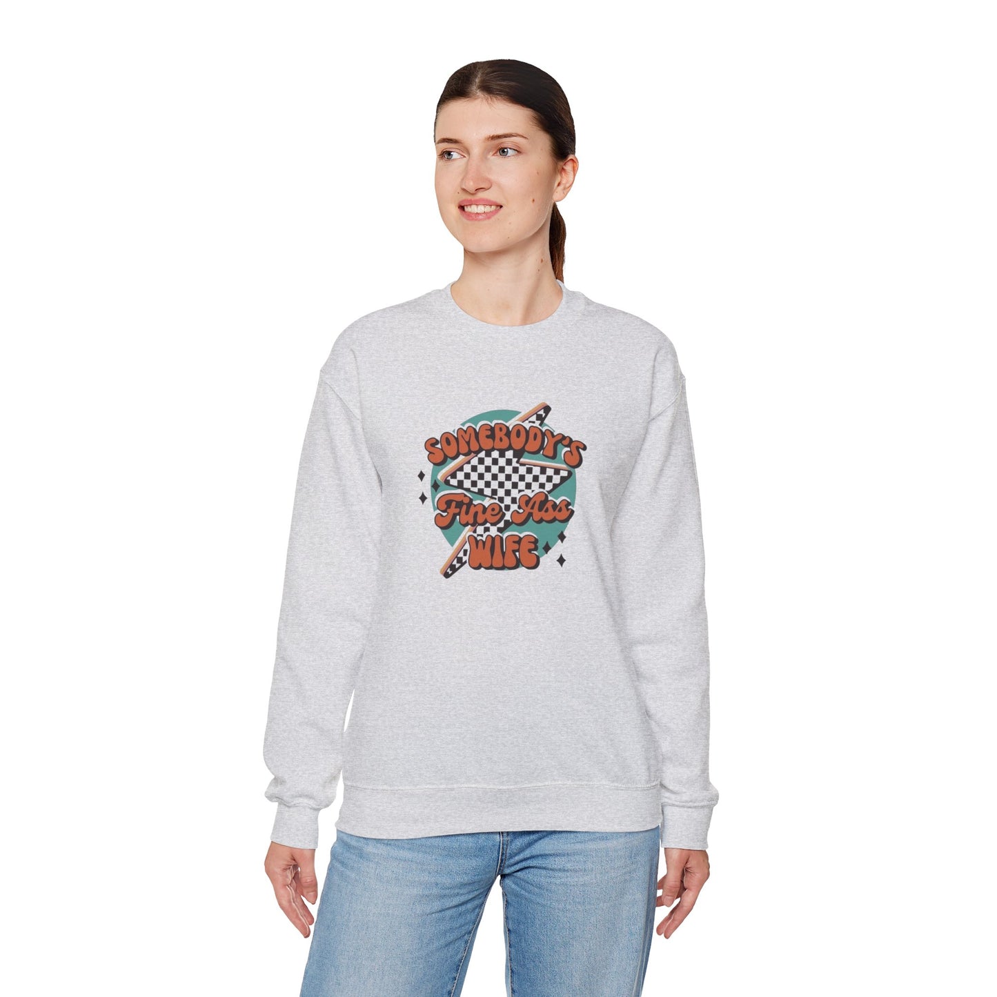 Somebody's Fine A** Wife Heavy Blend™ Crewneck Sweatshirt
