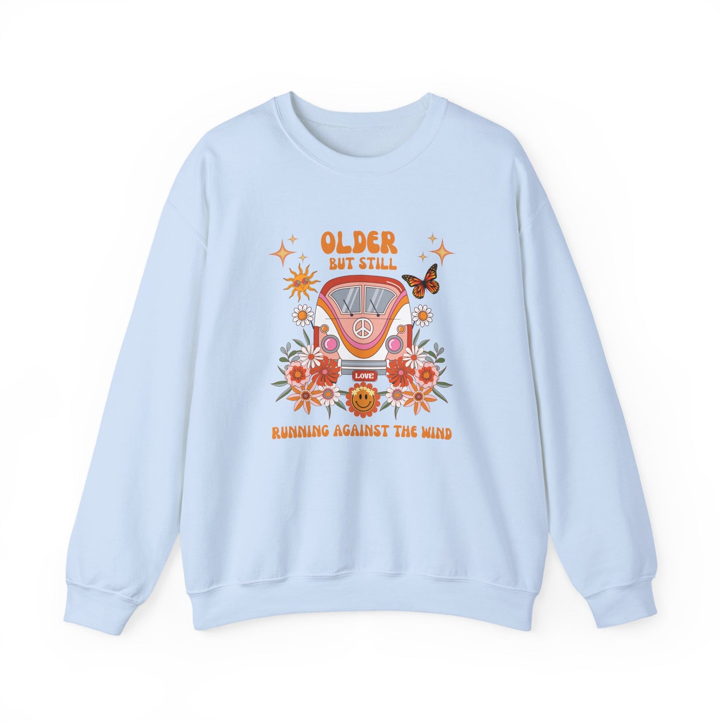 Older But Still Running Against The Wind Unisex Heavy Blend™ Crewneck Sweatshirt