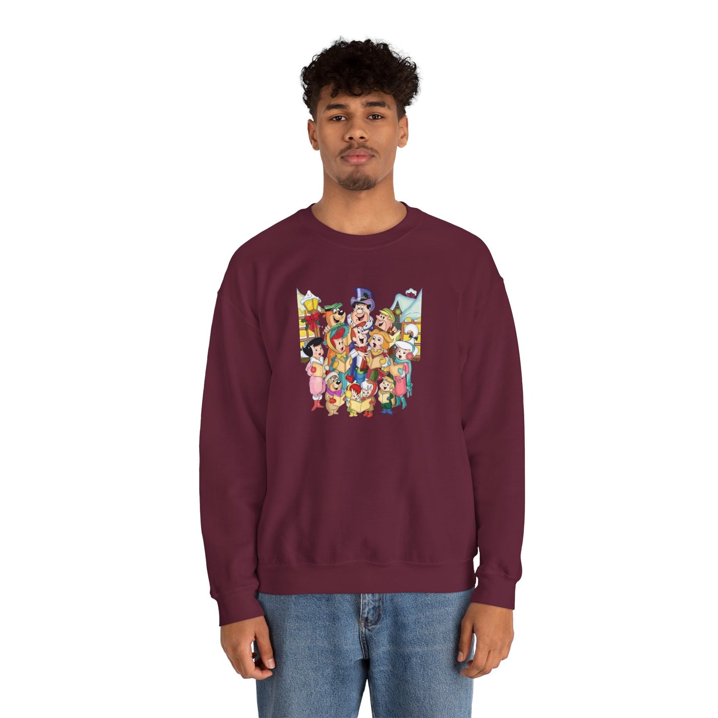Vintage Cartoon Christmas Unisex Heavy Blend™ Crewneck Sweatshirt