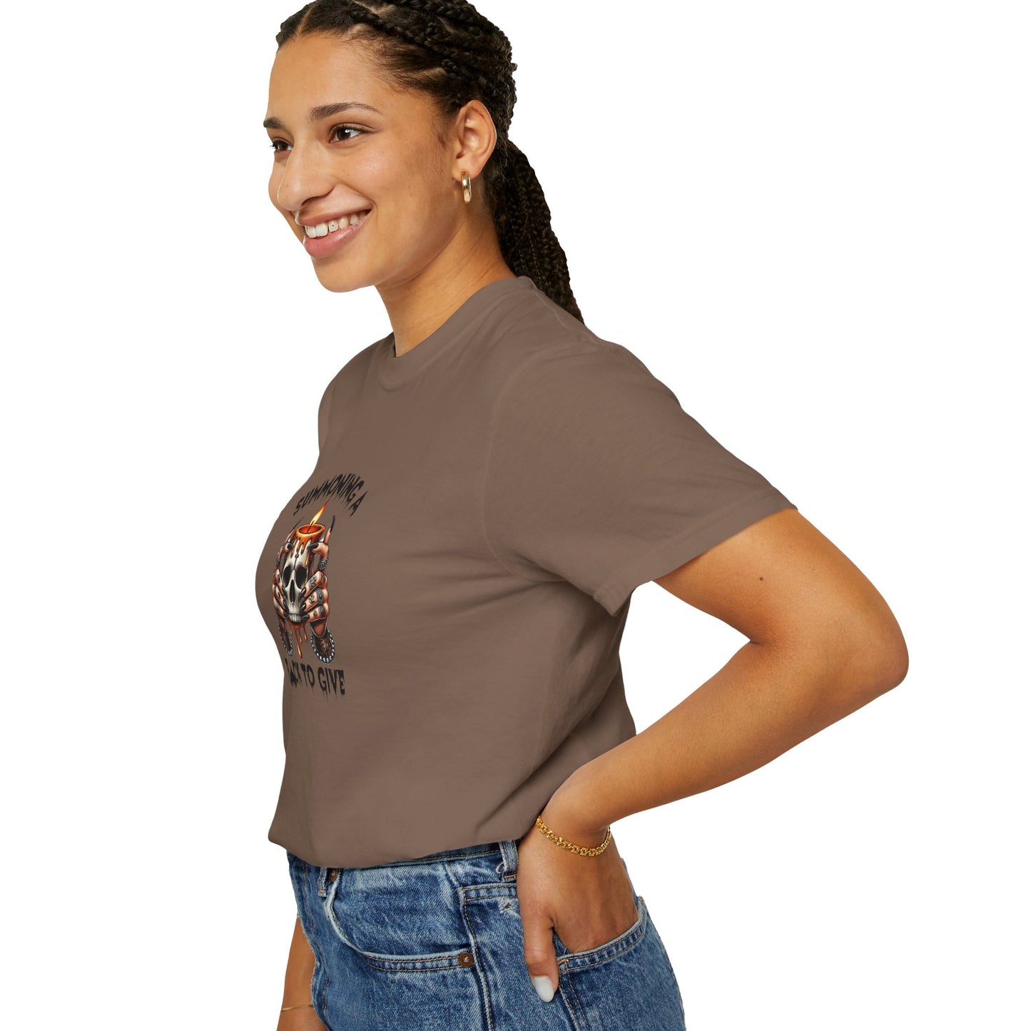 Summoning a F To Give Unisex Garment-Dyed T-shirt
