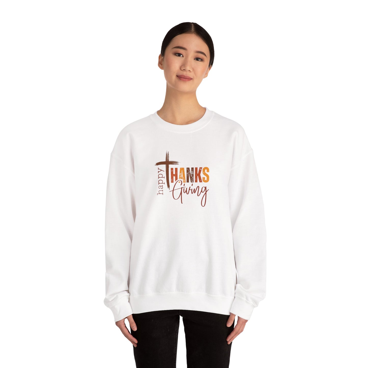 Happy Thanksgiving Heavy Blend™ Crewneck Sweatshirt