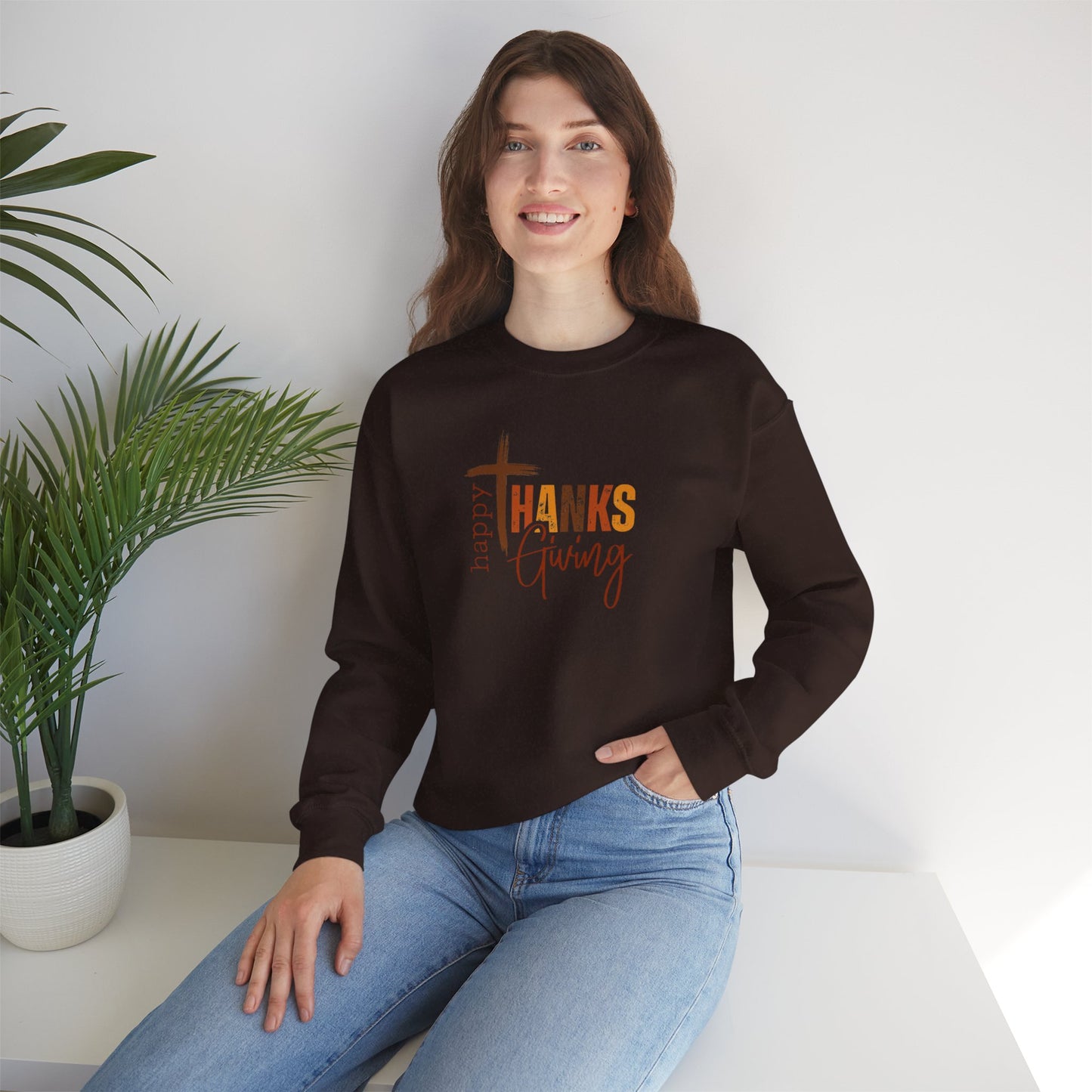 Happy Thanksgiving Heavy Blend™ Crewneck Sweatshirt