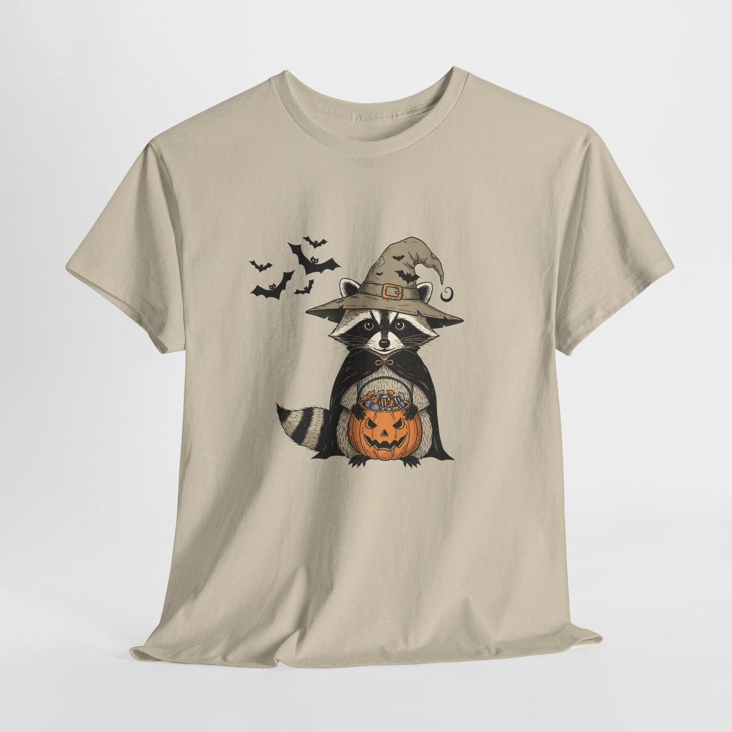 Halloween Raccoon Unisex Heavy Cotton Tee