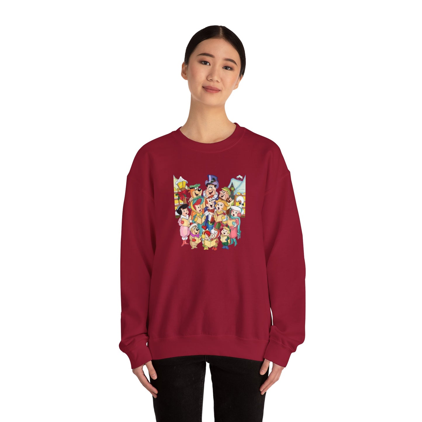 Vintage Cartoon Christmas Unisex Heavy Blend™ Crewneck Sweatshirt