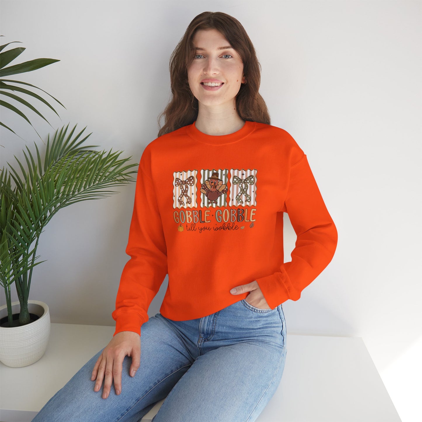 Gobble, Gobble Til You Wobble Heavy Blend™ Crewneck Sweatshirt