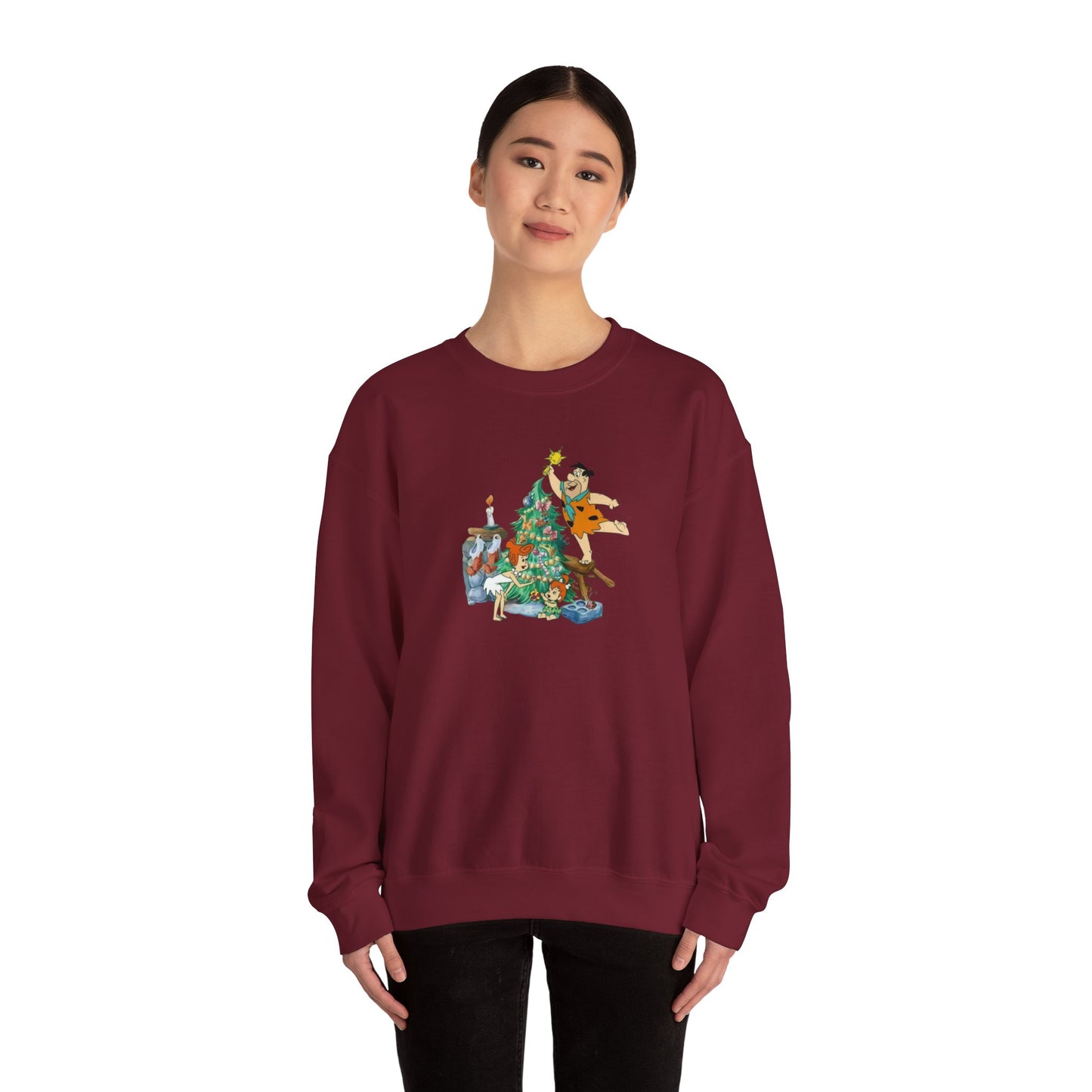 Flinstones Christmas Unisex Heavy Blend™ Crewneck Sweatshirt